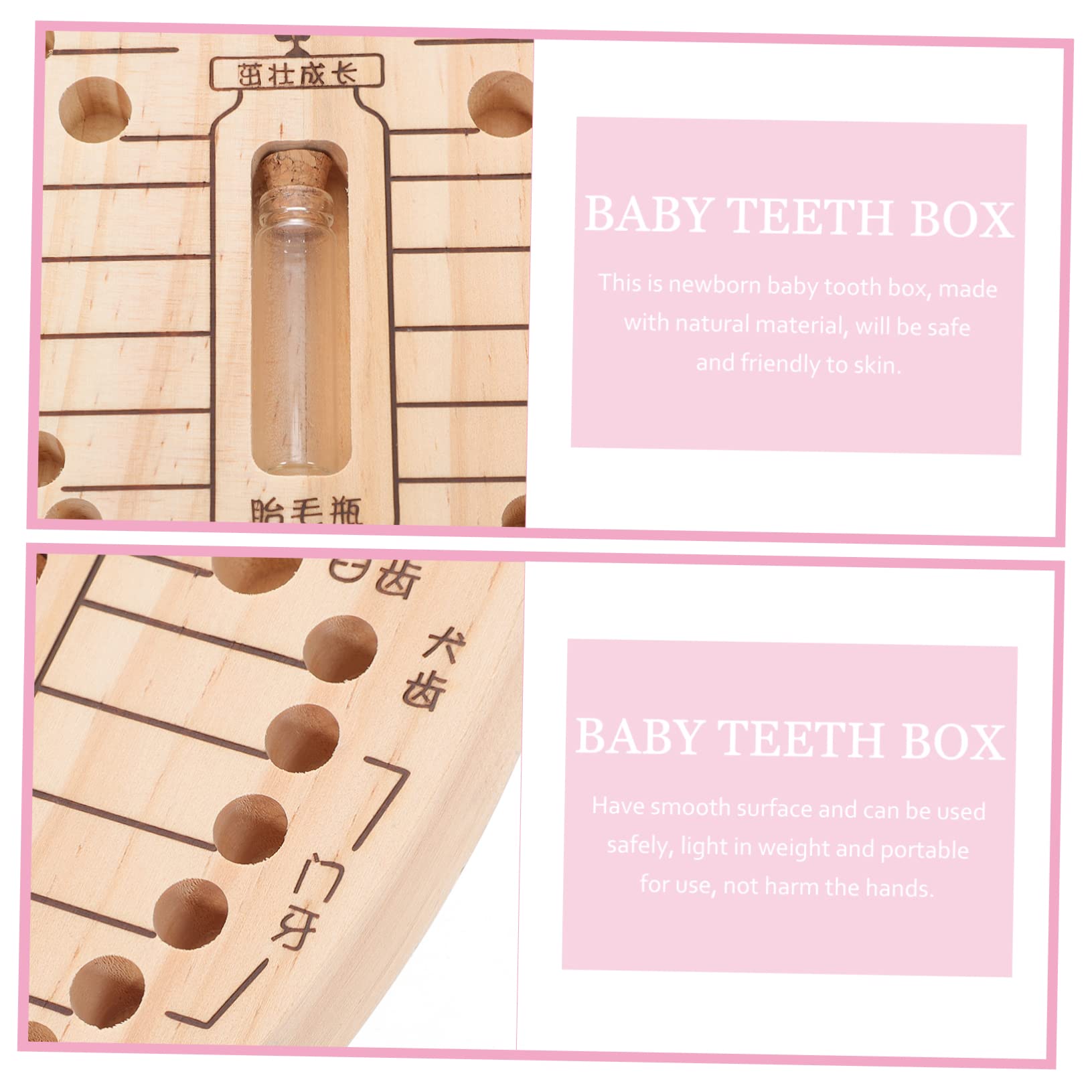 UPKOCH 3-Piece Kids Tooth Fairy Keepsake Box Set - Blue Wooden Baby Teeth Storage for Boys & Girls - Perfect for First Lost Tooth Celebration & Childhood Memory Preservation