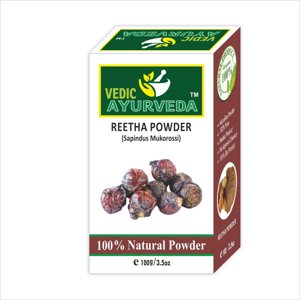 VEDICAYURVEDA Pure Organic Hair Care Combo - Amla Powder, Shikakai Powder, Reetha Powder & Bhringraj Powder (4 Items, 400g) for Natural Hair Growth, Scalp Treatment & Deep Conditioning - Perfect for DIY Hair Masks & Ayurvedic Hair Care Routines
