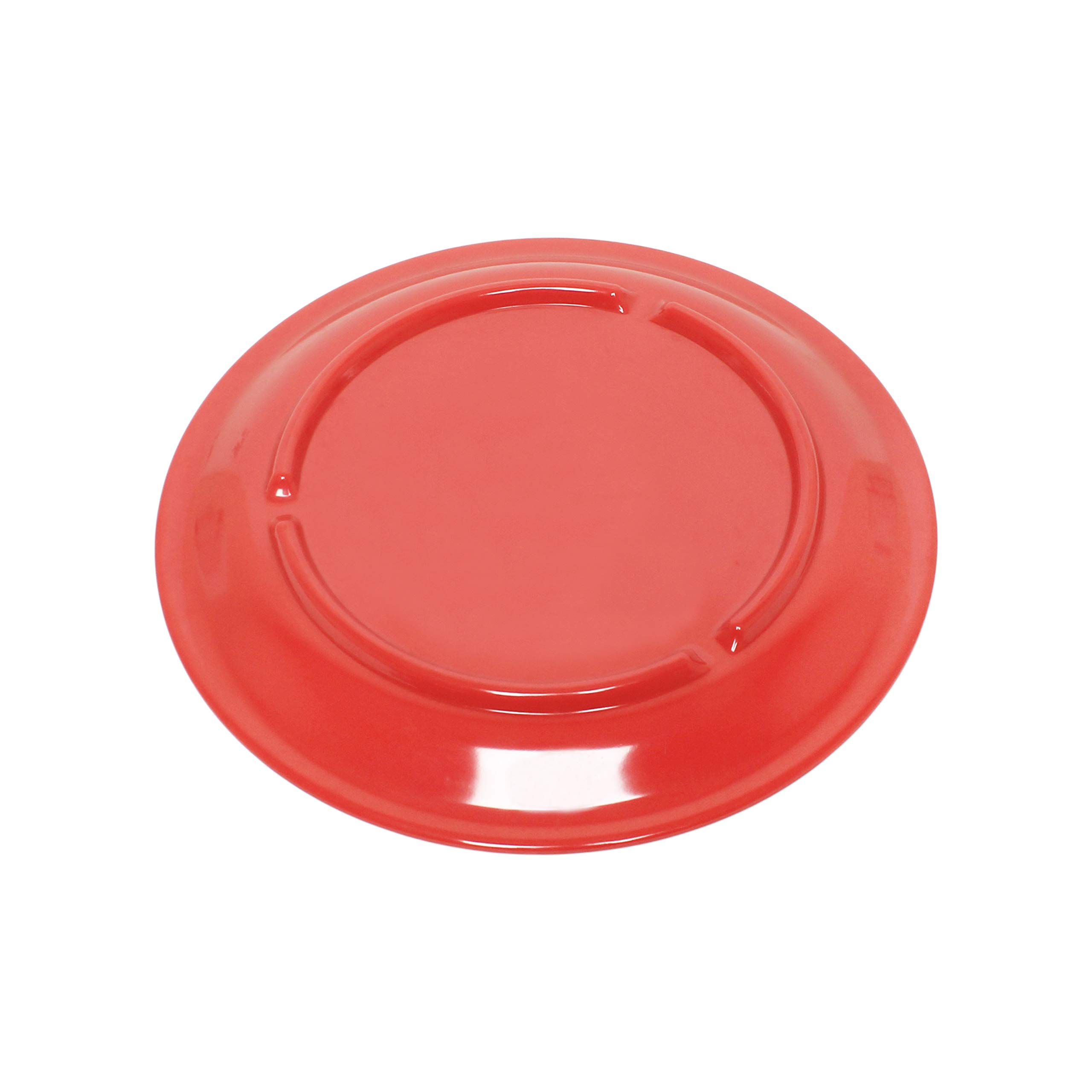 Vibrant Orange Melamine Dinnerware Set - 7.25 Inch Narrow Rim Round Plates (12-Pack) | Durable & Lightweight for Outdoor Dining, Picnics, Camping, and Everyday Use