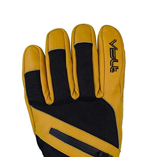 Volt Rechargeable Battery Heated Leather Work Gloves for Men - XL Size Winter Hunting & Outdoor Gloves - Keep Hands Warm in Cold Weather for Construction, Snow Removal & Winter Sports