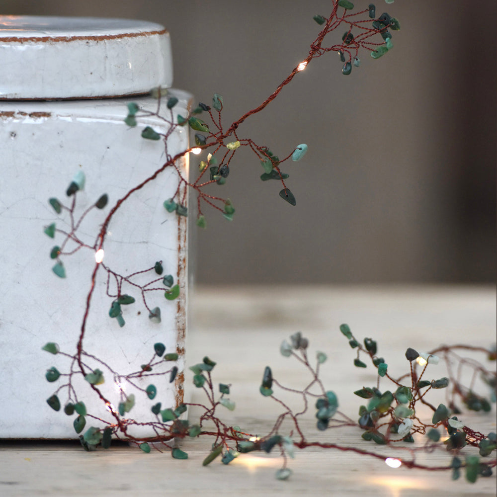 Gemstone LED Fairy Lights - Green Decorative String Lights for Bedroom, Wedding, Party & Outdoor Decor