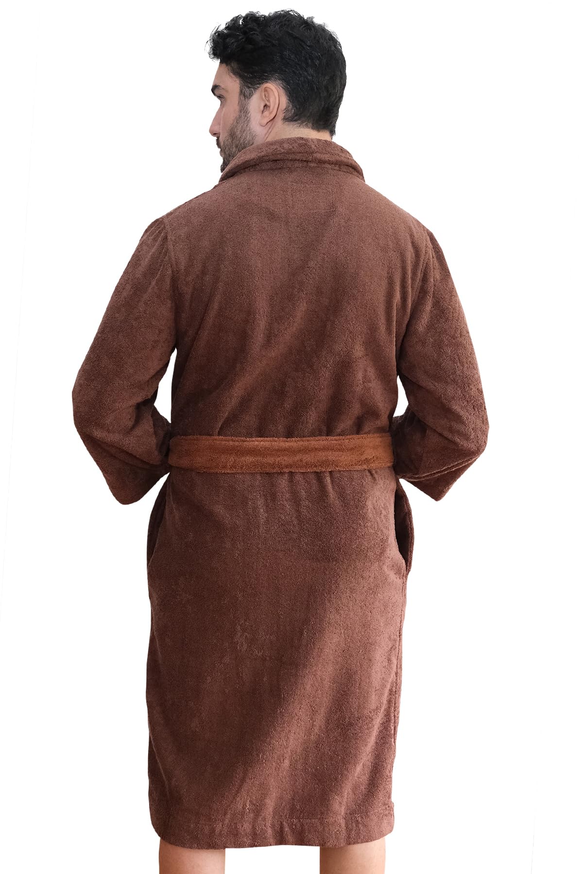 Premium Cotton Modal Bath Robes & Slippers Set - Chocolate & Golden Brown | Ultra Soft & Absorbent | Made in Europe | Perfect for Spa, Hotel & Home Relaxation
