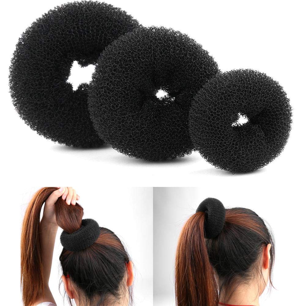 Prime Set of 3 Pcs Bun Maker Hair Donut - Hair Accessories for Women & Girls - Create Perfect Buns & Updos for Parties, Weddings & Everyday Styling