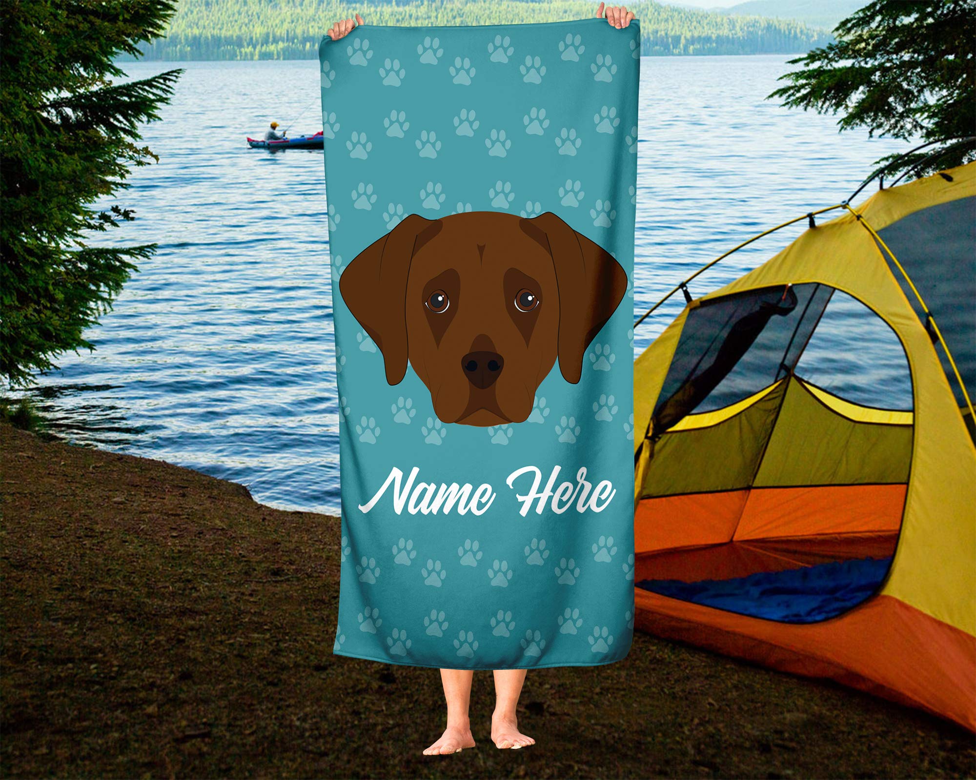 Custom Labrador Retriever Beach Towels - Personalized Dog Lover Gifts, Large & Medium Bath Towels for Pool, Beach, Travel - Soft Absorbent Towels for Adults & Kids - Perfect for Summer, Swimming, Spa Days & Pet Lovers