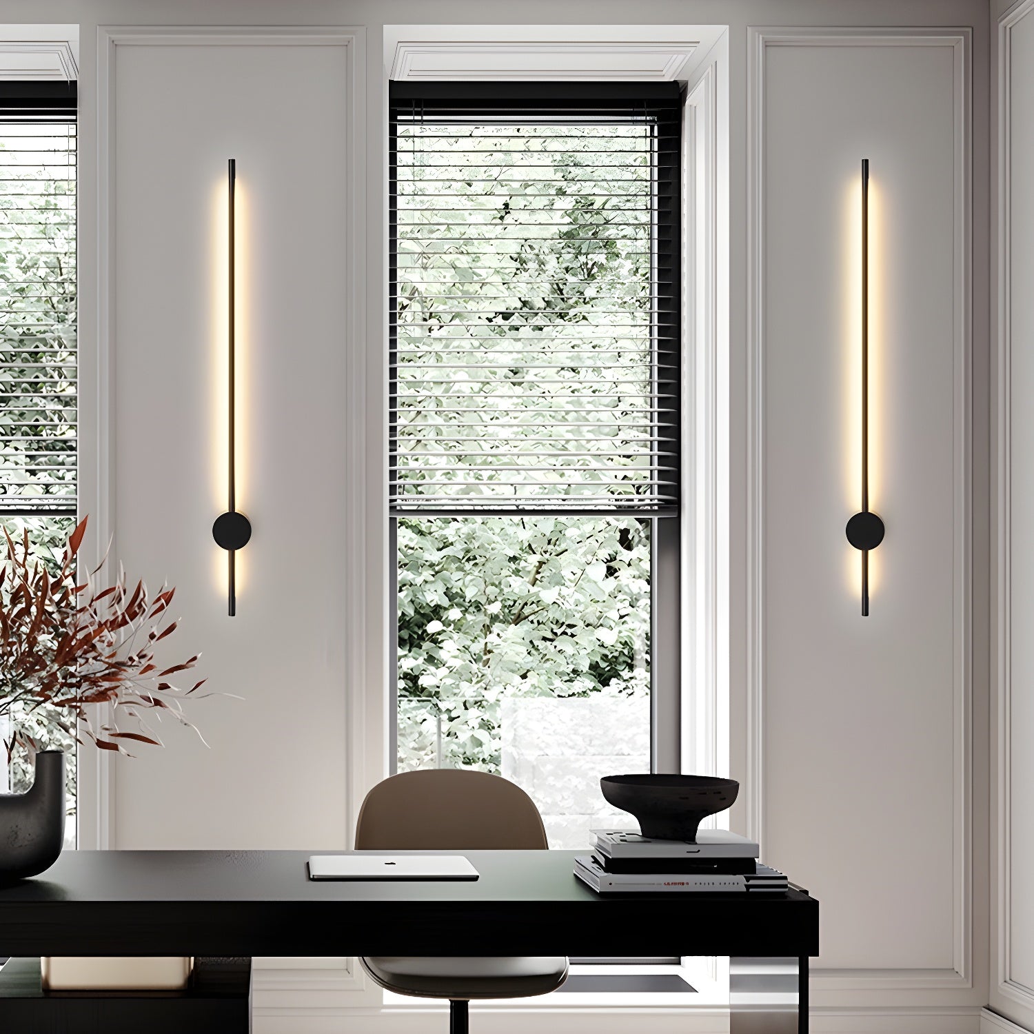 Linear LED Wall Light - Modern Slim Profile Indoor/Outdoor Lighting for Home, Office, and Commercial Spaces | Energy-Efficient Dimmable Wall Sconce for Bedroom, Hallway, and Patio Decor