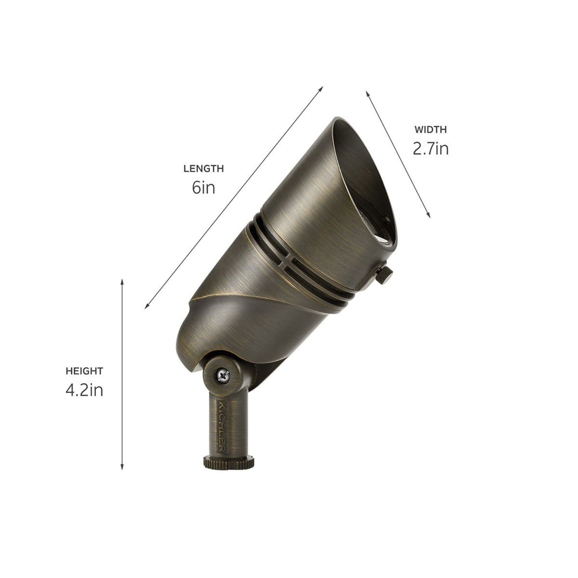 12V LED Landscape Accent Wide Flood Light - 60 Degree Beam Angle, 2700K Warm White, Centennial Brass Finish - Perfect for Garden, Pathway, and Outdoor Decor Lighting
