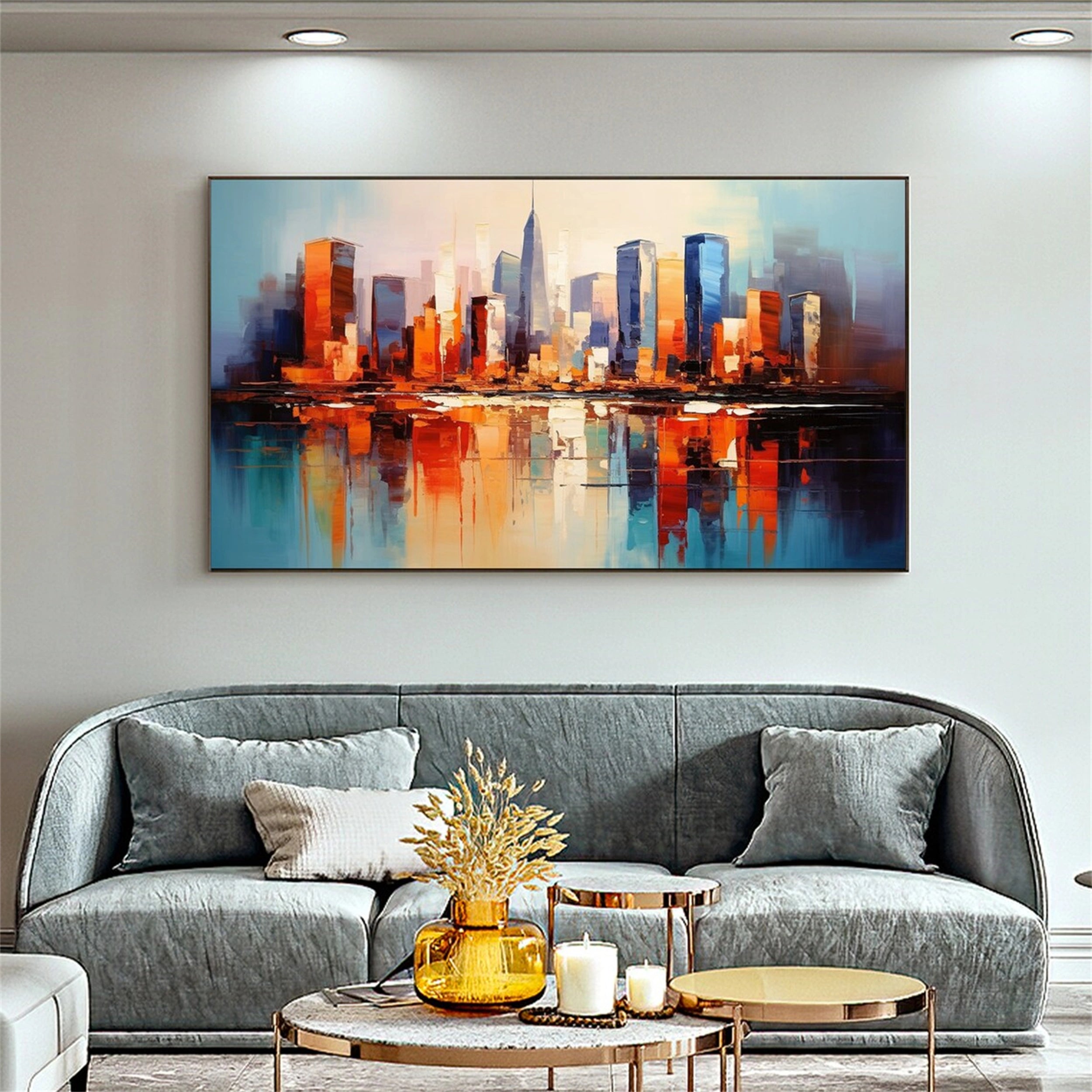 Urban Landscape Painting #UL 011 - Modern Wall Art for Living Room, Bedroom & Office Decor