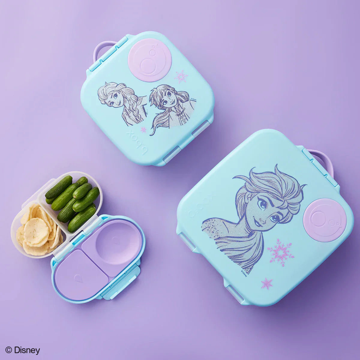 b.box Disney Frozen Snack Box for Kids – BPA-Free, Leak-Proof Food Container – Perfect for School Lunches, Travel & On-the-Go Snacks
