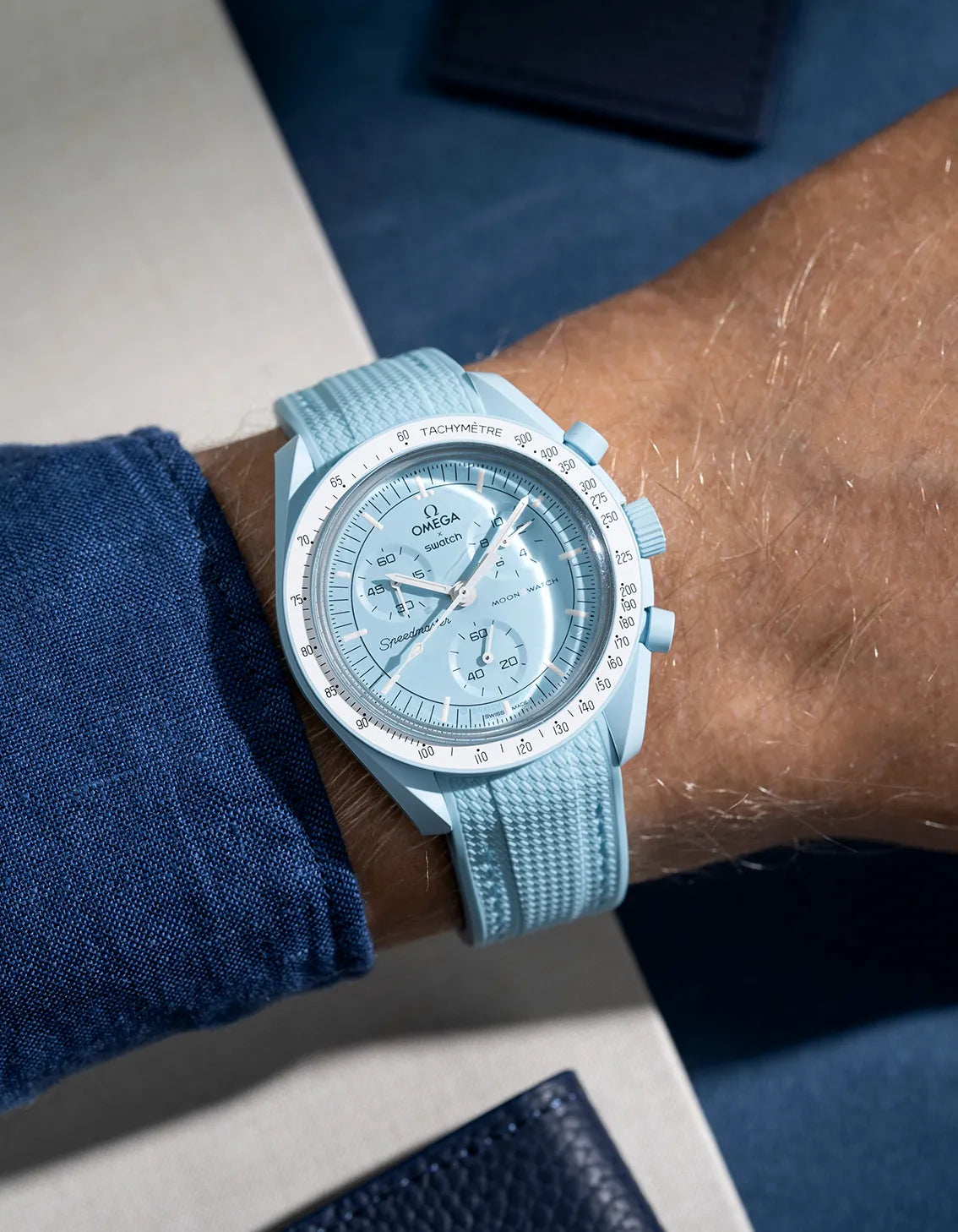Omega x Swatch MoonSwatch Mission to Uranus Replacement Rubber Watch Band - Durable & Comfortable Strap for Space-Themed Watches | Perfect for Daily Wear, Sports & Collectors