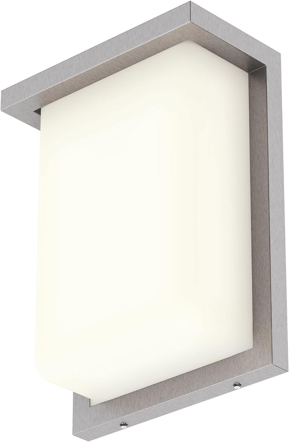 LEDMyplace 12W Outdoor Wall Light Fixtures - 5000K Cool White, 600 Lumens, Silver Finish Waterproof Porch Lights for House Front Door, Patio & Entryway | Perfect for Exterior Lighting, Home Security & Landscape Illumination