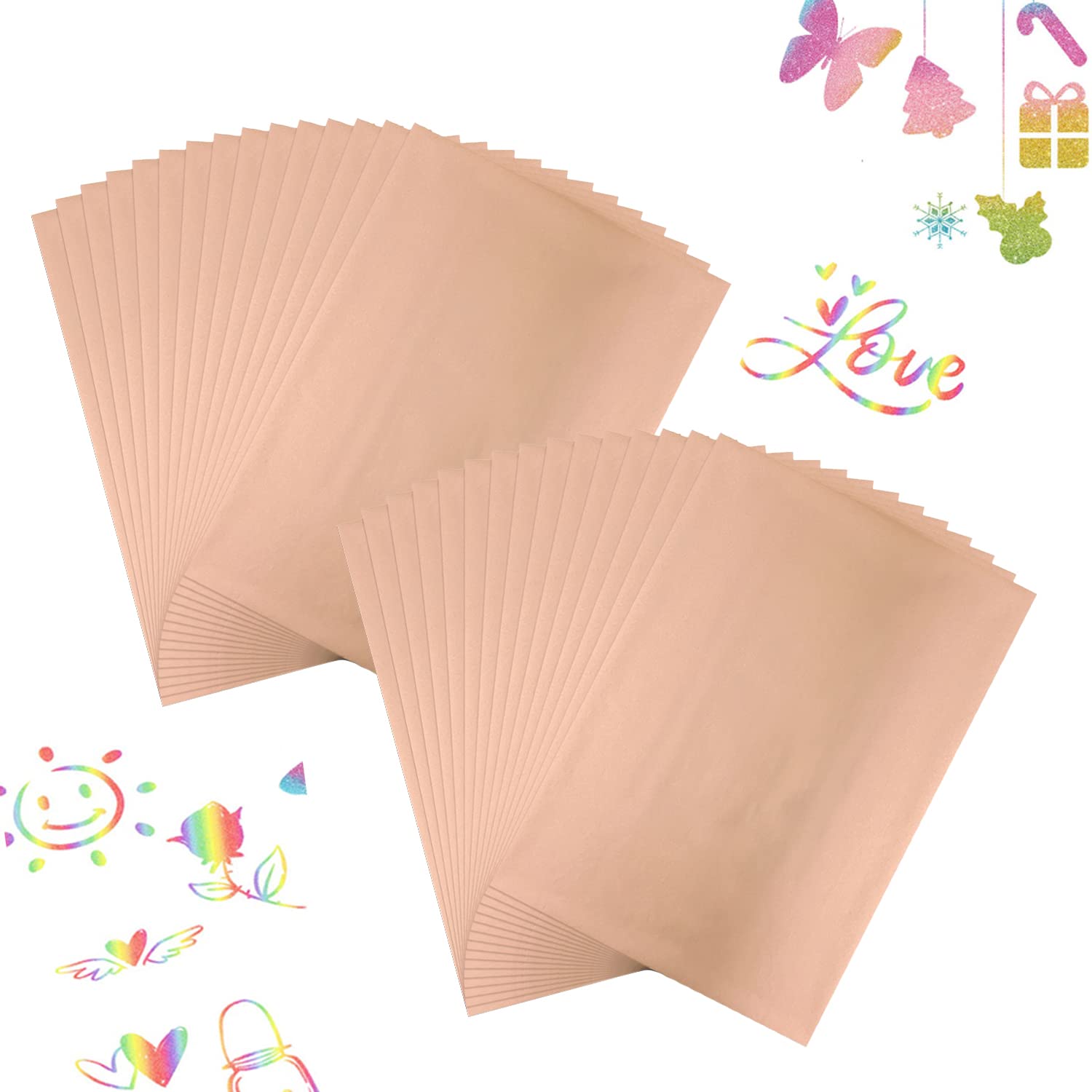 100PCS Glimmer Hot Foil Sheets - Metallic Variety Pack with Beautiful Colors | 7.9x11.4 Inch Toner Reactive Foil for Laser Printers & Laminators | Perfect for Scrapbooking, Card Making, DIY Paper Crafts & Gift Wrapping