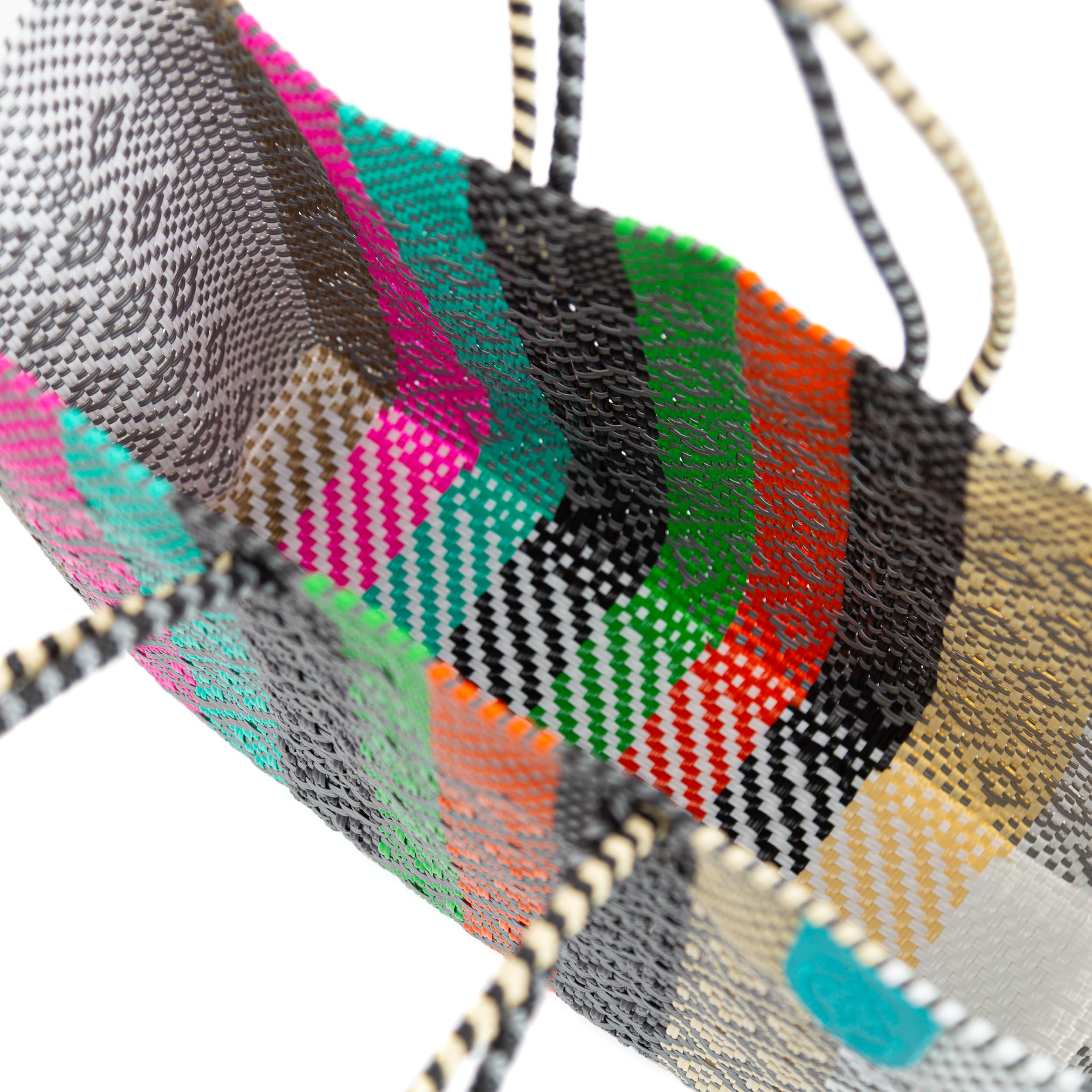 Eco-Friendly Maya Super Tote Bag - Handwoven Recycled Plastic Mexican Beach Tote - Water-Resistant Summer Bag in Vibrant Colors - Perfect for Beach Trips, Shopping & Eco-Conscious Fashion