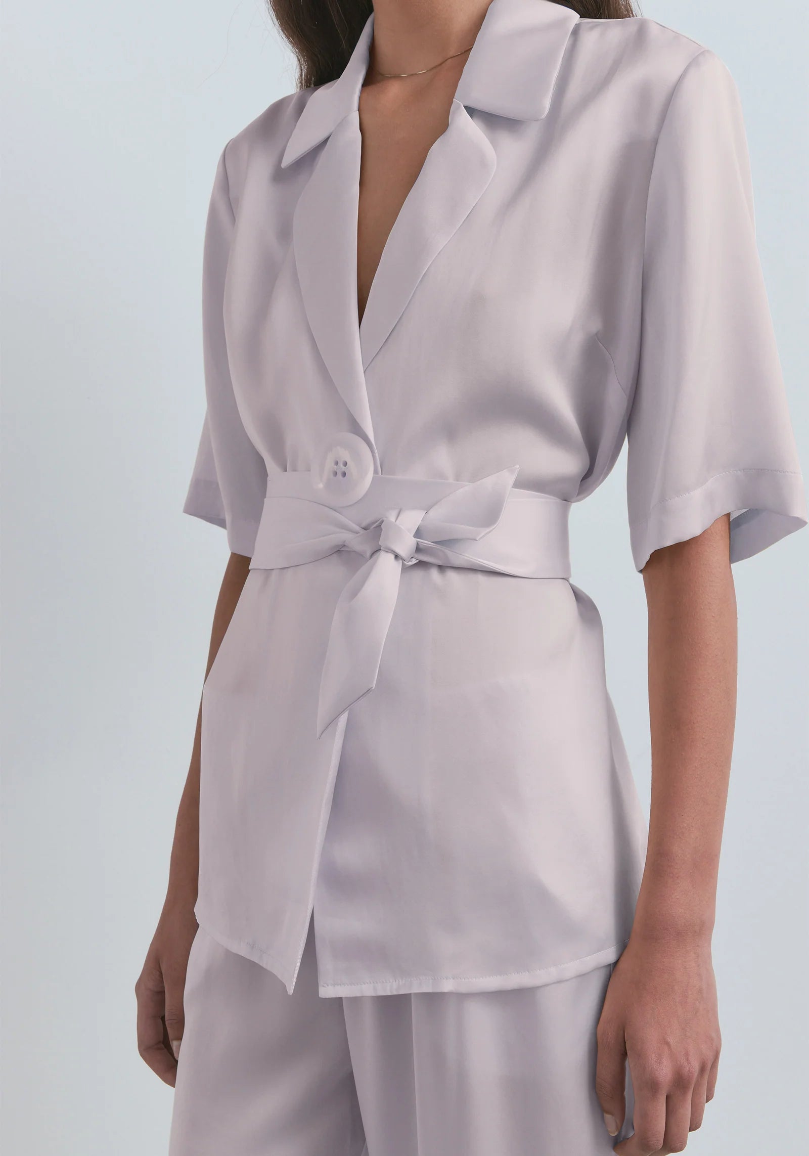 Chorus Shirt for Women - Soft Lavender Cotton Blouse - Perfect for Choir Performances, Church Events & Casual Wear