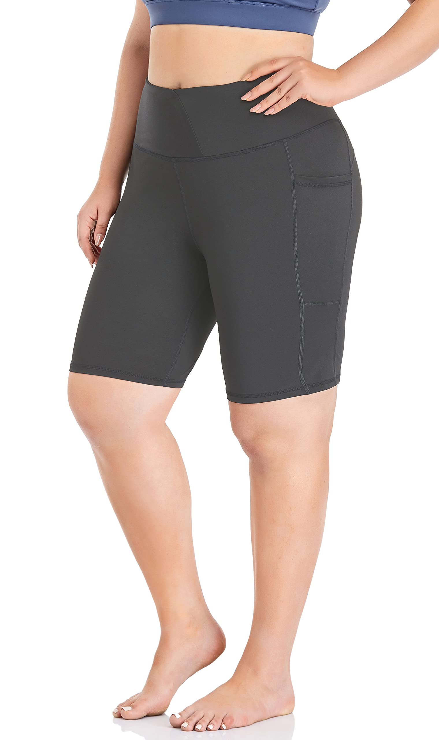 ZERDOCEAN Women's Plus Size High Waist Yoga Shorts - 8
