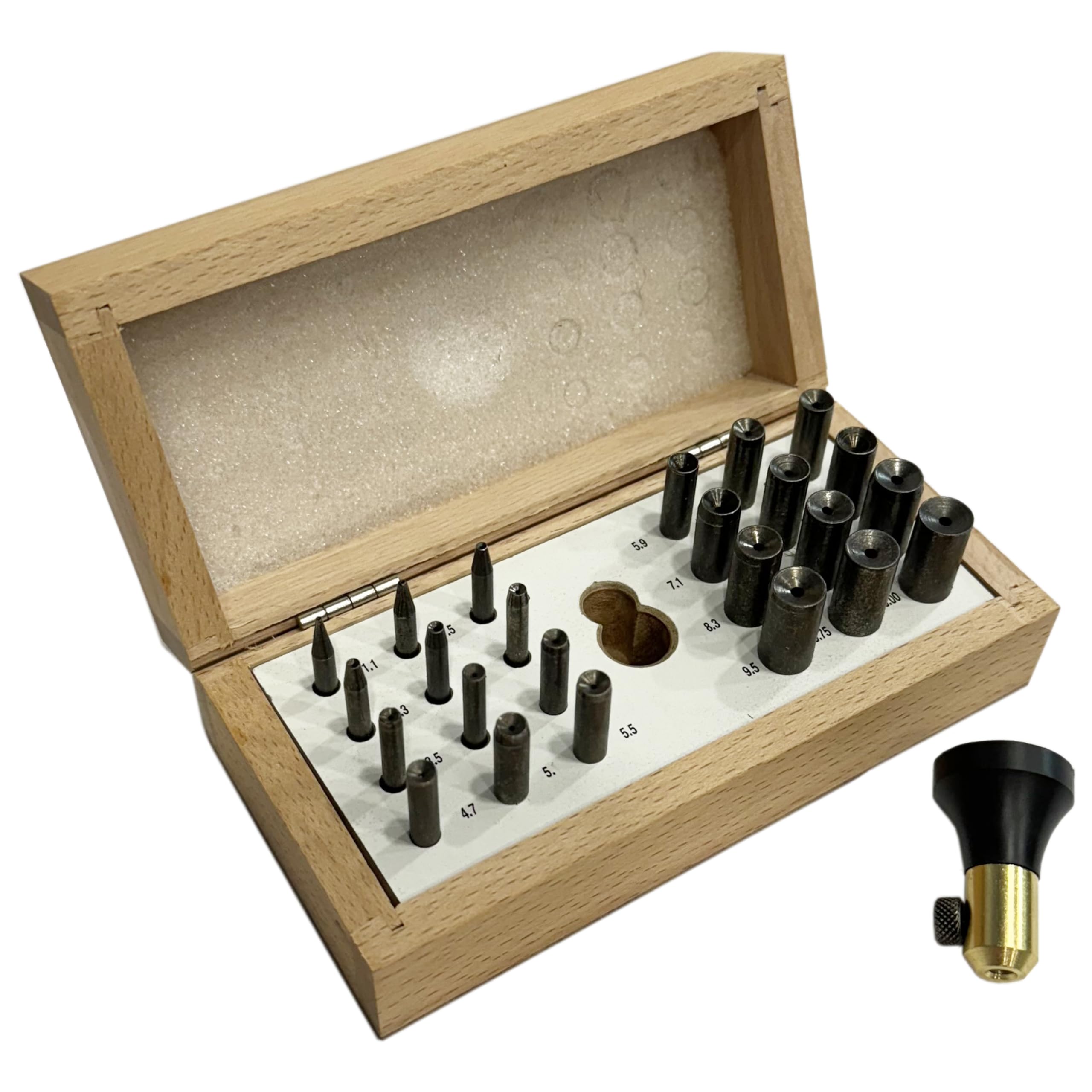 24-Piece Bezel Set for Jewelry Making - Round Punch Stone Setting Ring Tools for Jewelers (520) - Perfect for DIY Jewelry, Gemstone Setting, and Professional Jewelry Repair