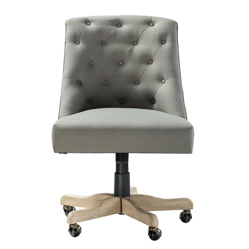 Estelle Upholstered Tufted Office Chair - Ergonomic Desk Chair with Lumbar Support for Home & Office Workspace | Comfortable Computer Chair for Long Hours Sitting