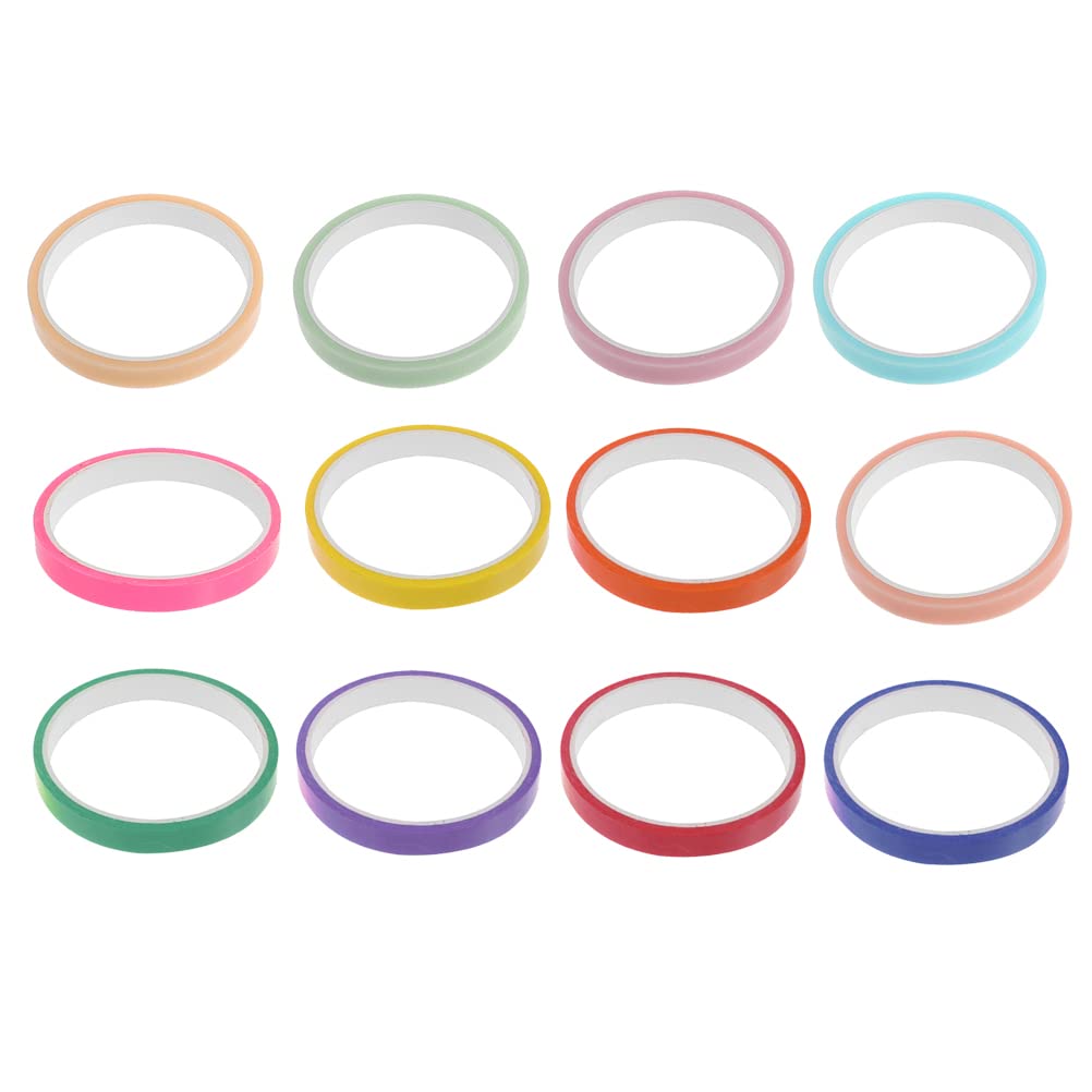 LUOZZY 12 Pack Stress Relief Sticky Balls - Fidget Rolling Tape Toy for Anxiety Relief & Focus - Mixed Colors - Perfect for Office, Classroom & Travel Use