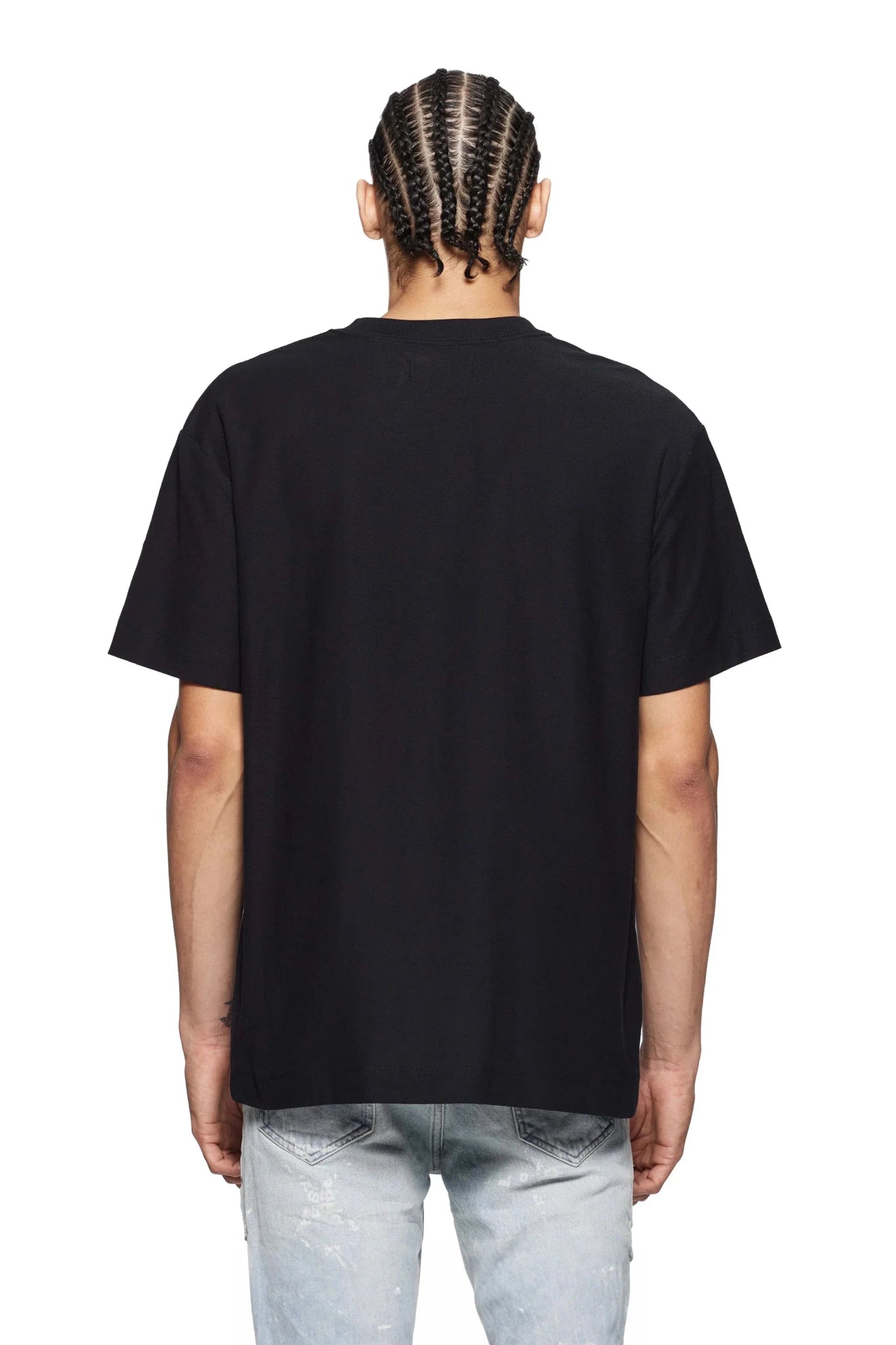 Purple Brand P104 JBGS Textured Jersey Tee - Black Cotton T-Shirt for Men | Casual Streetwear & Everyday Comfort