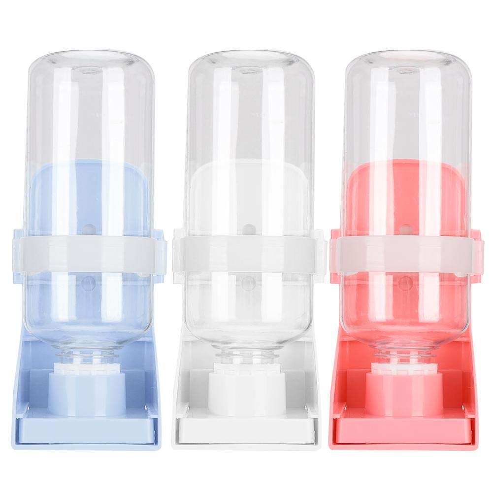 Automatic Gravity Pet Water Dispenser - Plastic Hanging Dog Cat Water Bowl with No-Spill Design for Indoor/Outdoor Use (Pink) | Perfect for Crate Training, Travel, and Multi-Pet Households