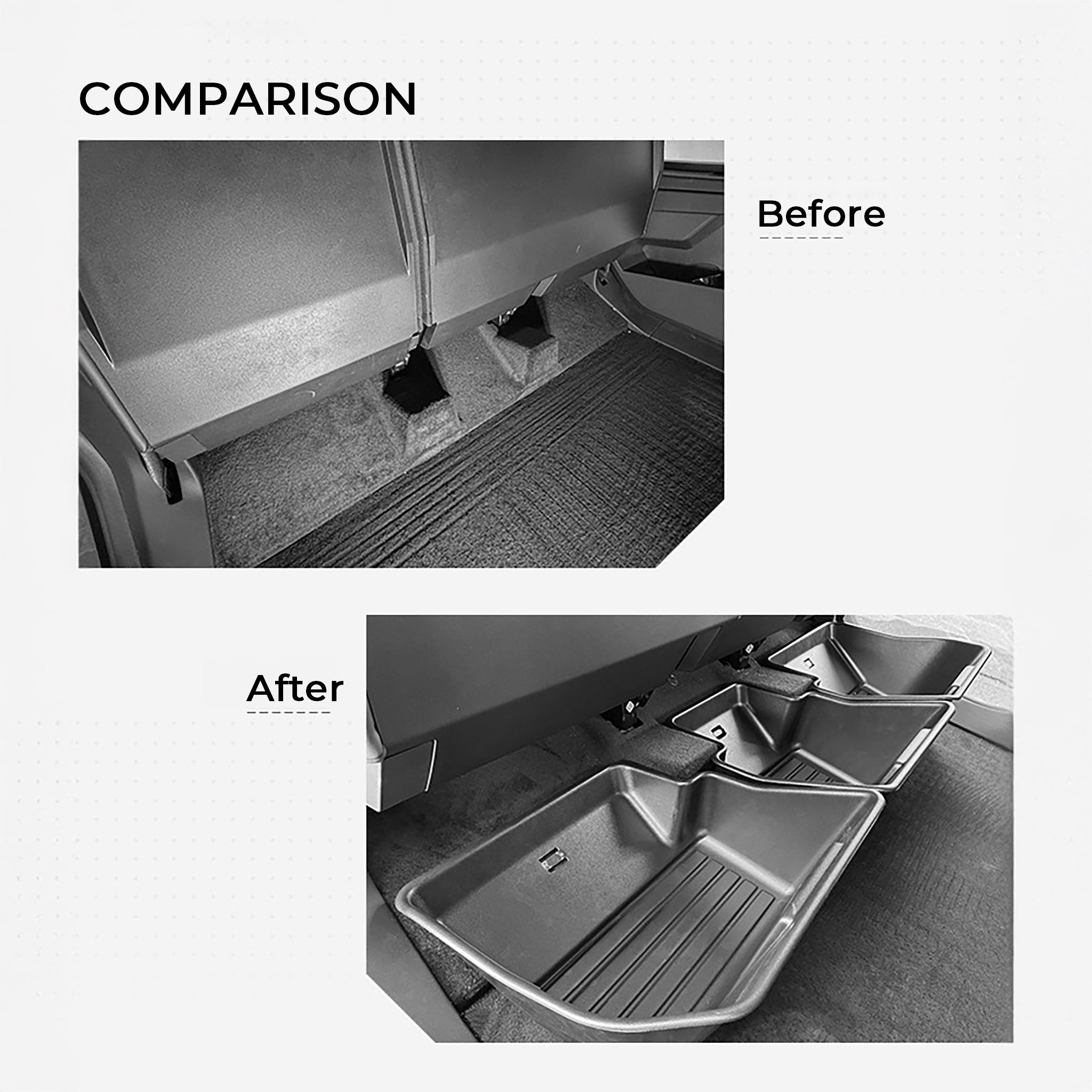 Cybertruck Underseat Storage Bins Gen 2 - Waterproof Truck Organizer for Tesla Cybertruck | Perfect for Tools, Emergency Kits & Outdoor Gear Storage
