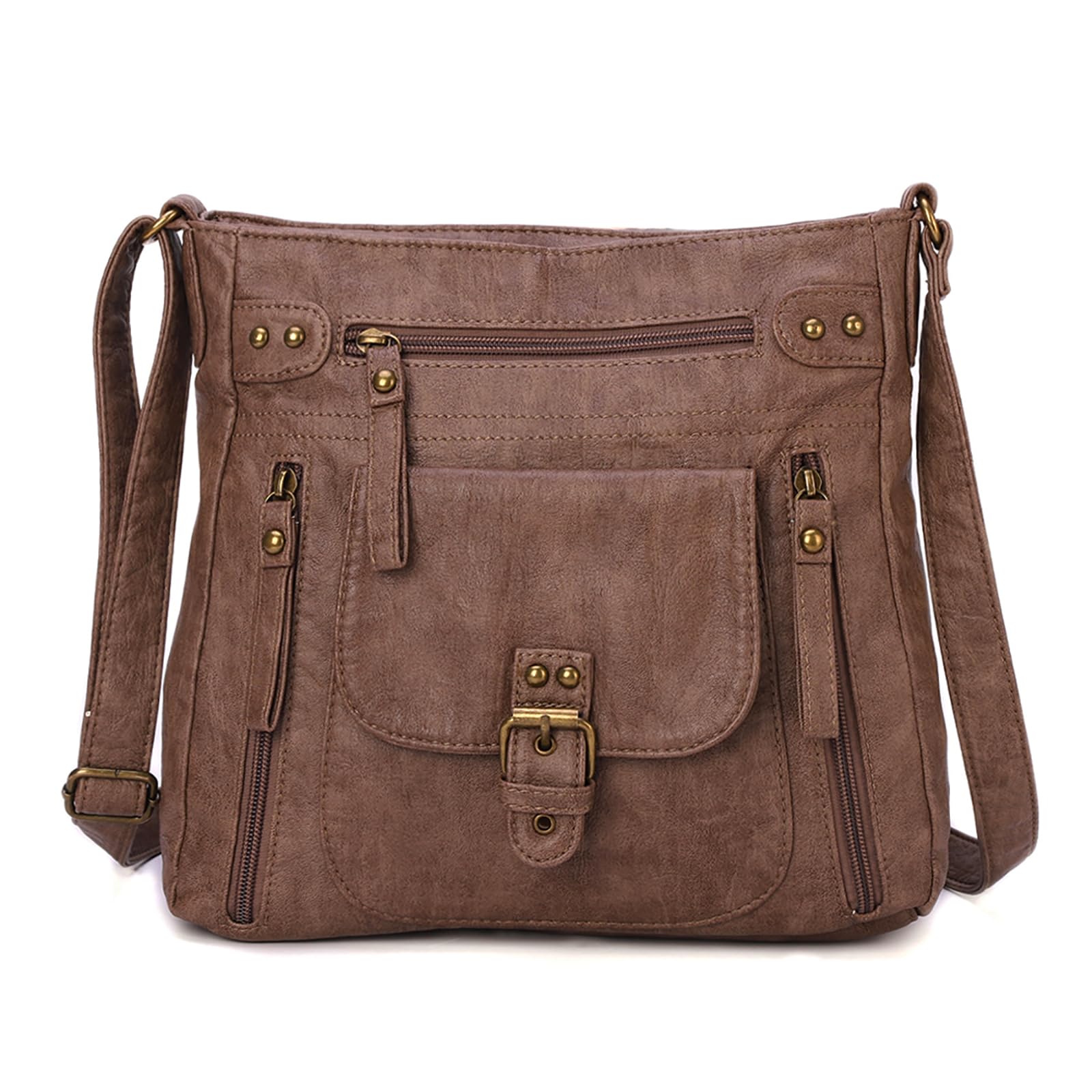 KL928 Women's Crossbody Bag with Multiple Pockets - Medium PU Leather Shoulder Purse for Everyday Use, Travel & Shopping