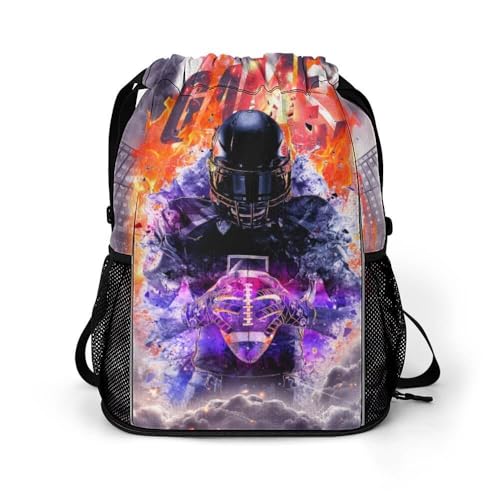 Football Drawstring Backpack 1 Upgraded
