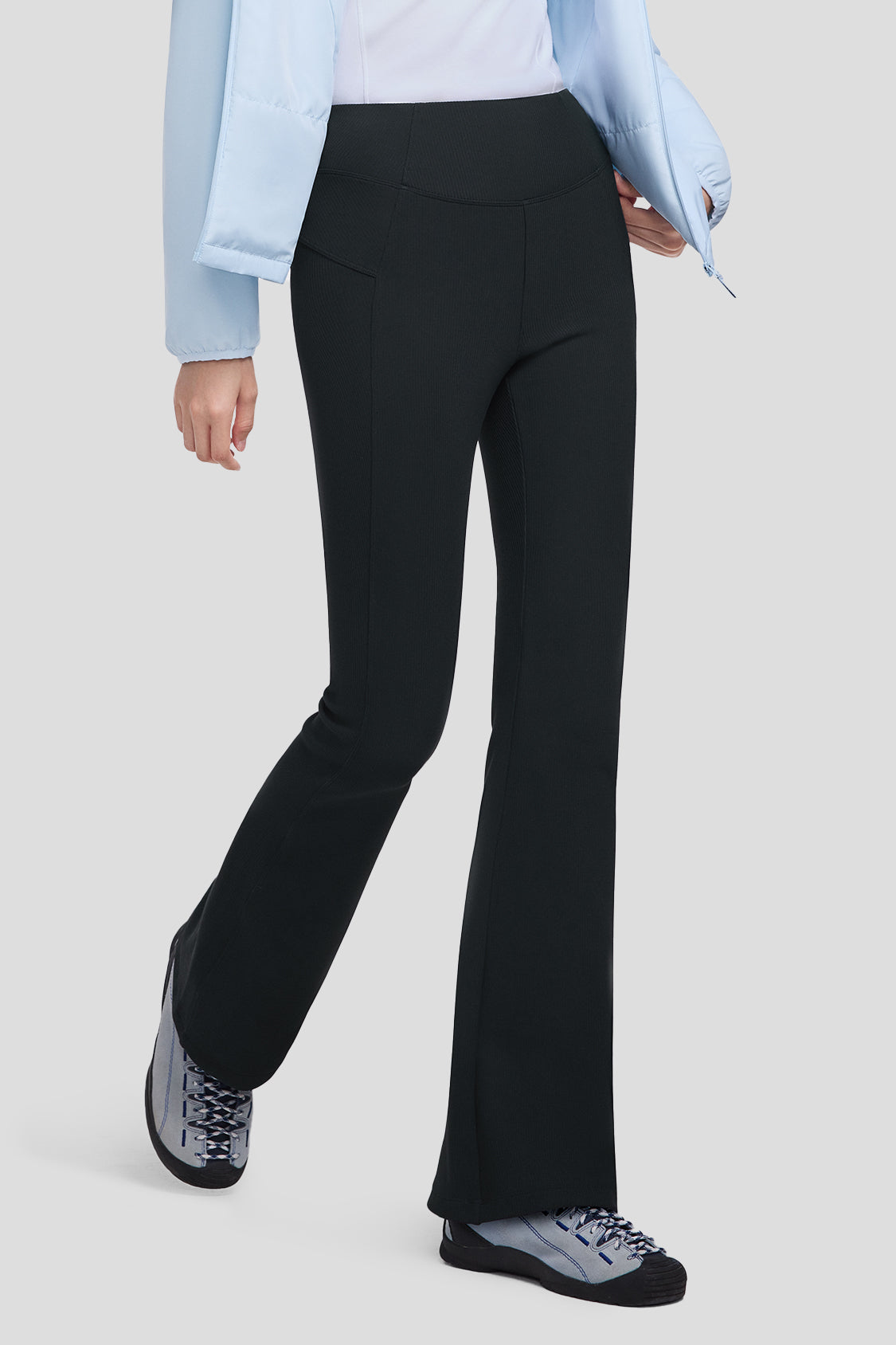 ThermaFlex Women's High Stretch Thermal Flare Pants - Warm Winter Leggings for Yoga, Running & Outdoor Activities