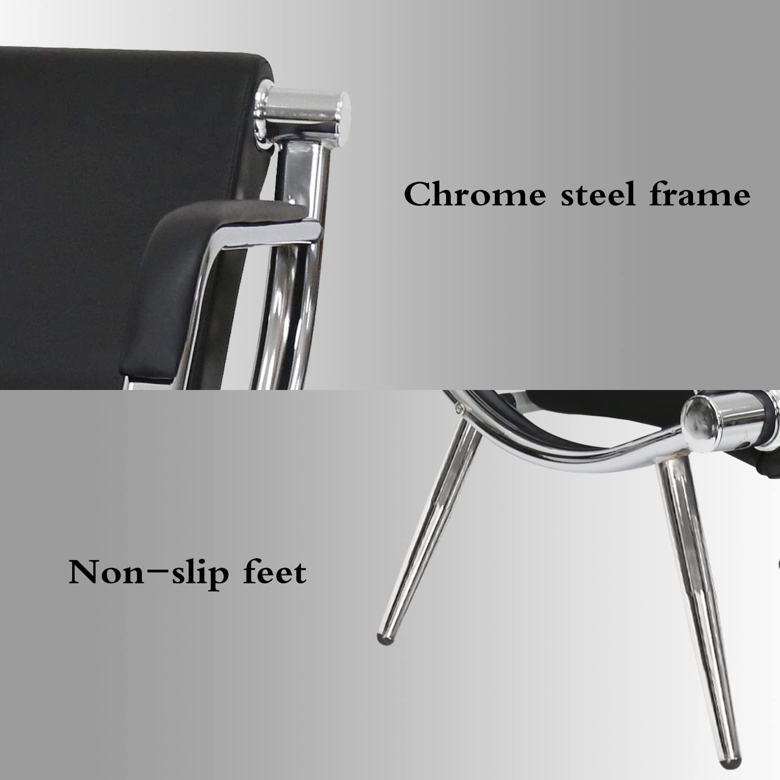 Premium PU Leather Waiting Room Chair - 1-Seat Black Reception Guest Chair for Business Office, Airport, Hospital, Bank, Conference Room & Salon | Durable & Comfortable Seating Solution for High-Traffic Areas