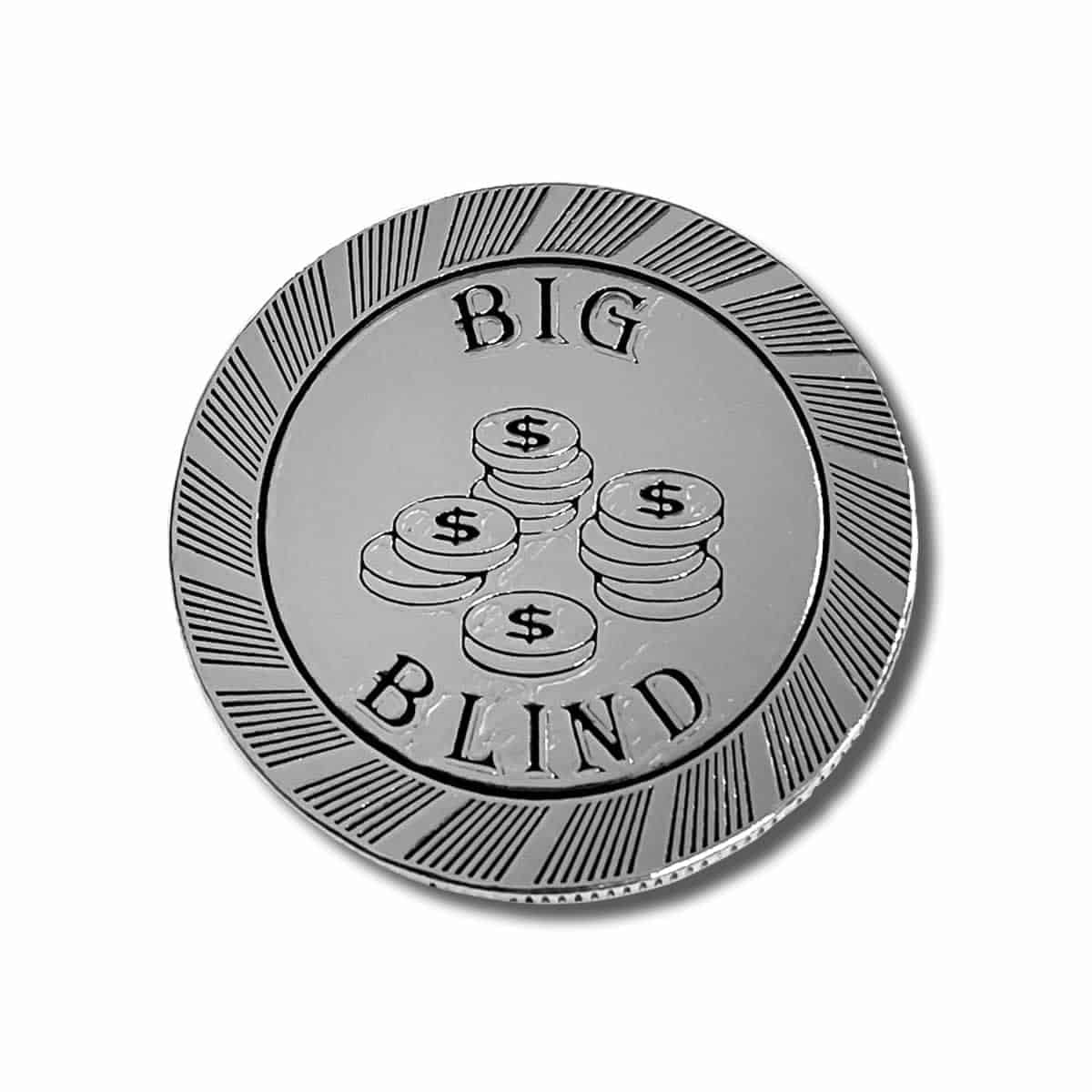 Personalized Engraved 1oz .999 Pure Silver Poker Chip - Big Blind Button Marker for Casino Nights & Home Games - Perfect Gift for Poker Lovers in Elegant Gift Box