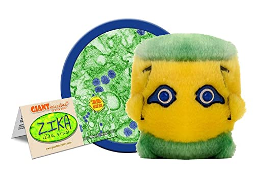 GIANTmicrobes Zika Virus Plush Toy - Fun & Educational Microbiology Gift for Students, Doctors & Science Lovers - Perfect for Classrooms, Labs & Medical Offices