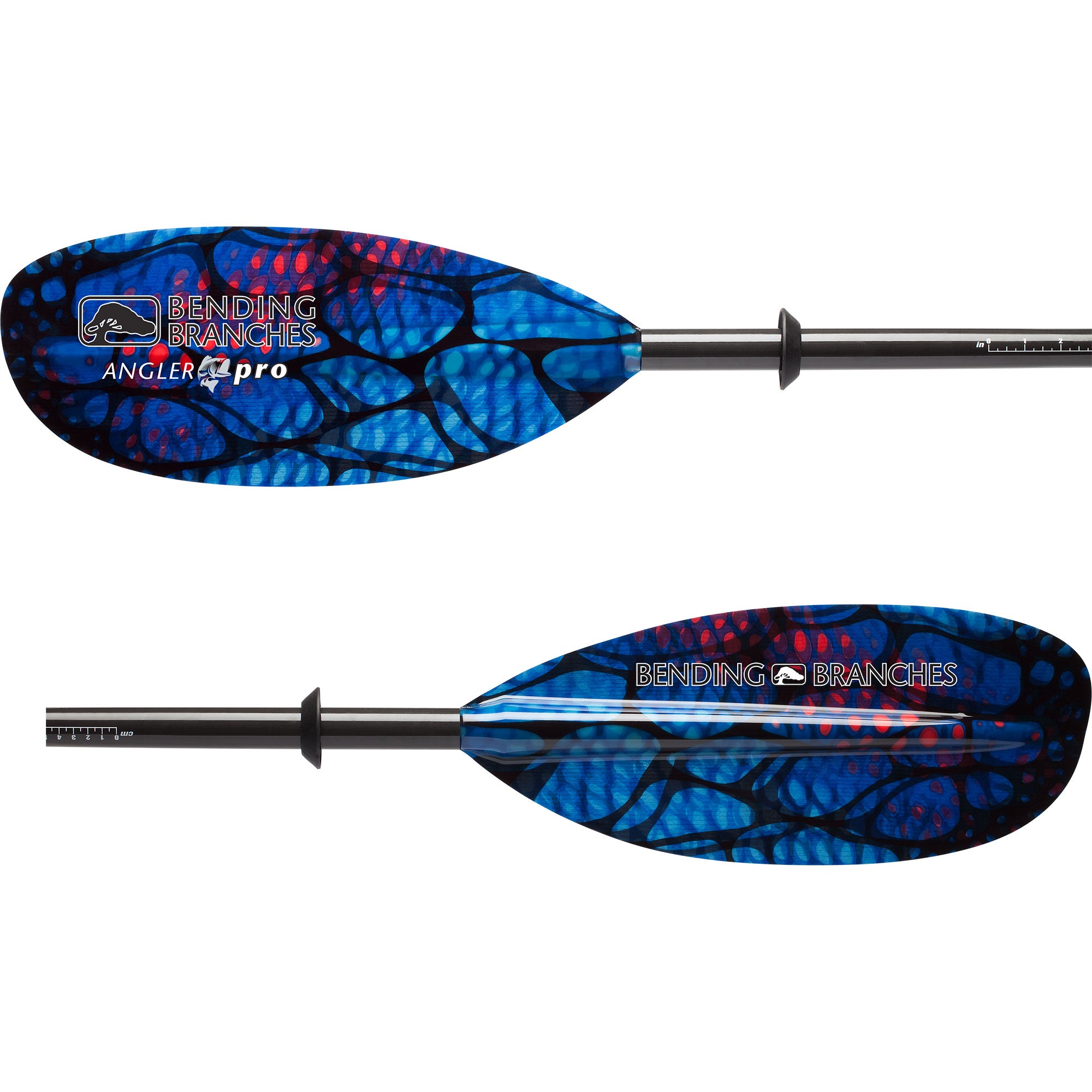 Bending Branches Angler Pro Fiberglass 2-Piece Kayak Paddle - Lightweight Straight Shaft Fishing Paddle for Kayaking, Canoeing & Outdoor Water Sports