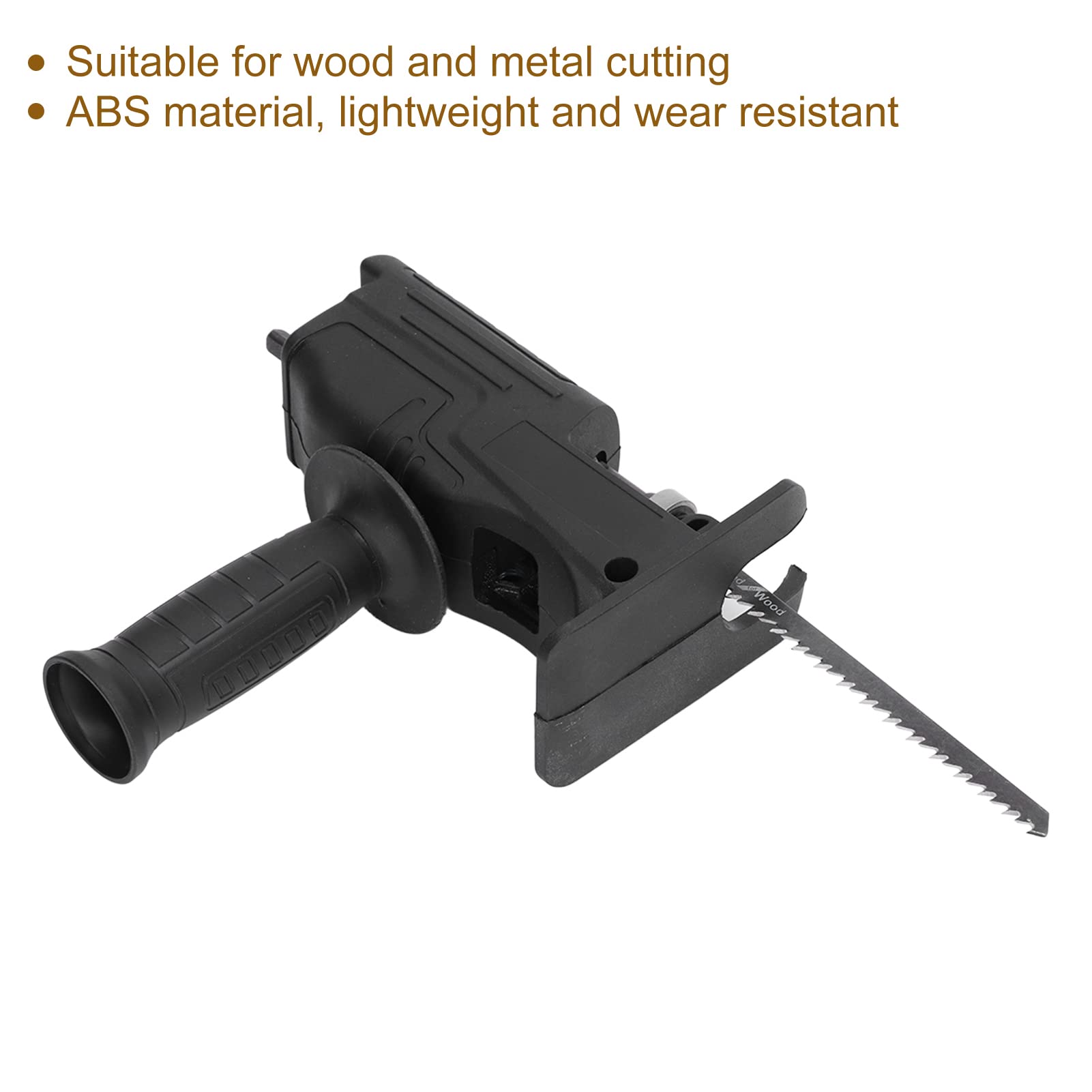 Electric Drill to Reciprocating Saw Adapter Kit - Chainsaw Conversion Attachment with Saw Blades for Wood, Metal & Plastic Pipe Cutting - Perfect for DIY Woodworking, Home Renovation & Construction Projects