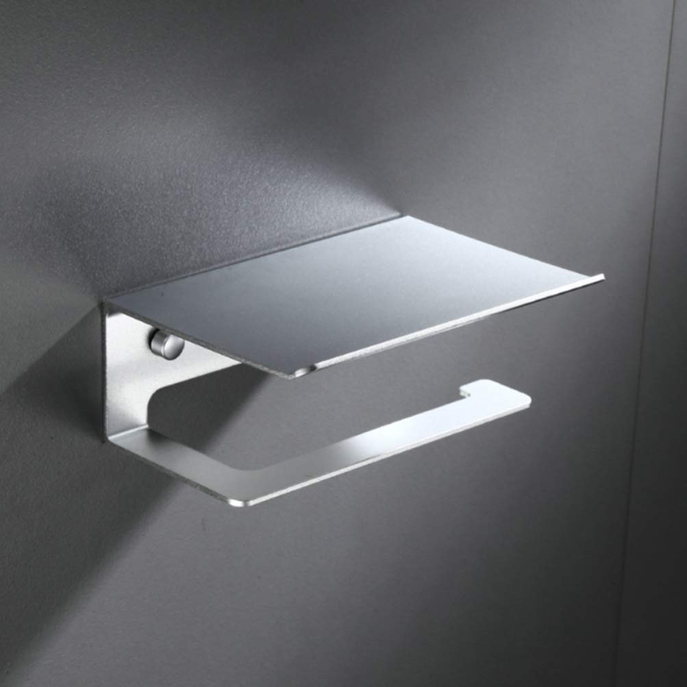 Aluminum Wall Mount Phone Holder & Shelf Bracket for Bathroom Kitchen
