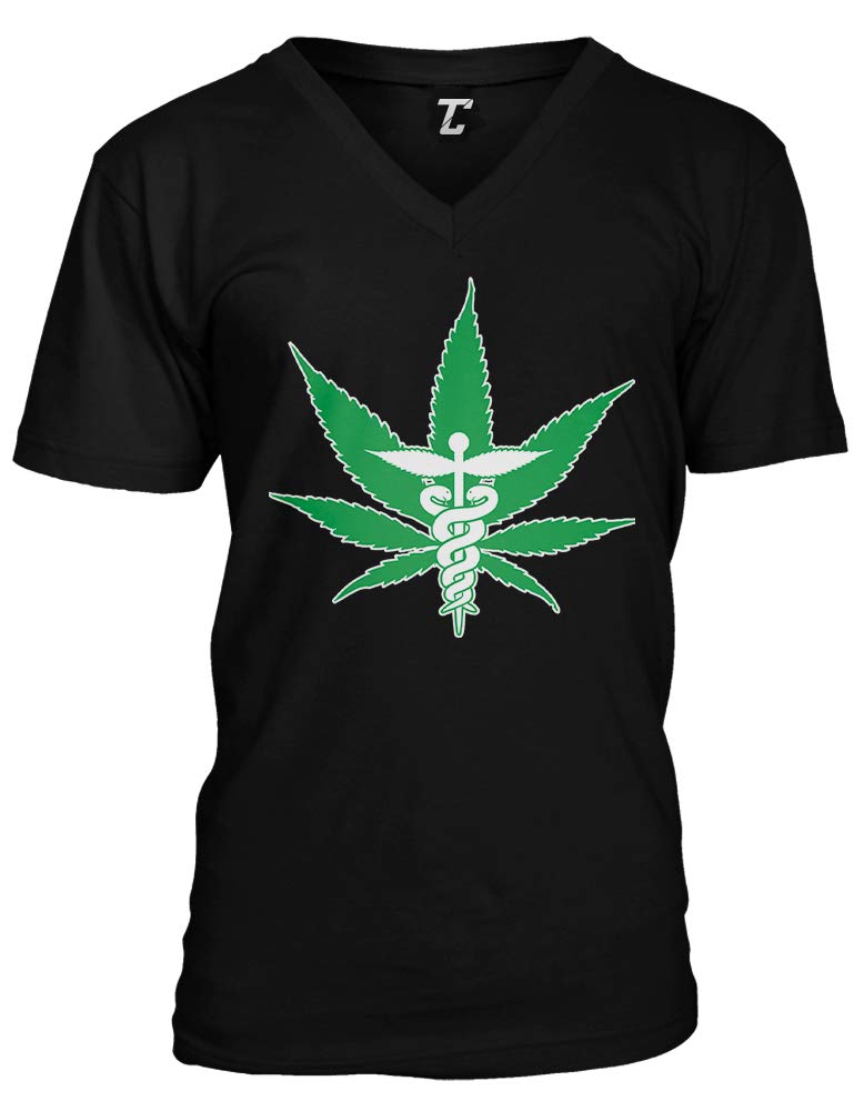 Medical Marijuana Unisex V-Neck T-Shirt - Cannabis Weed Pot Medicinal Tee for Patients & Advocates | Comfortable Casual Wear for Therapy Sessions & Awareness Events