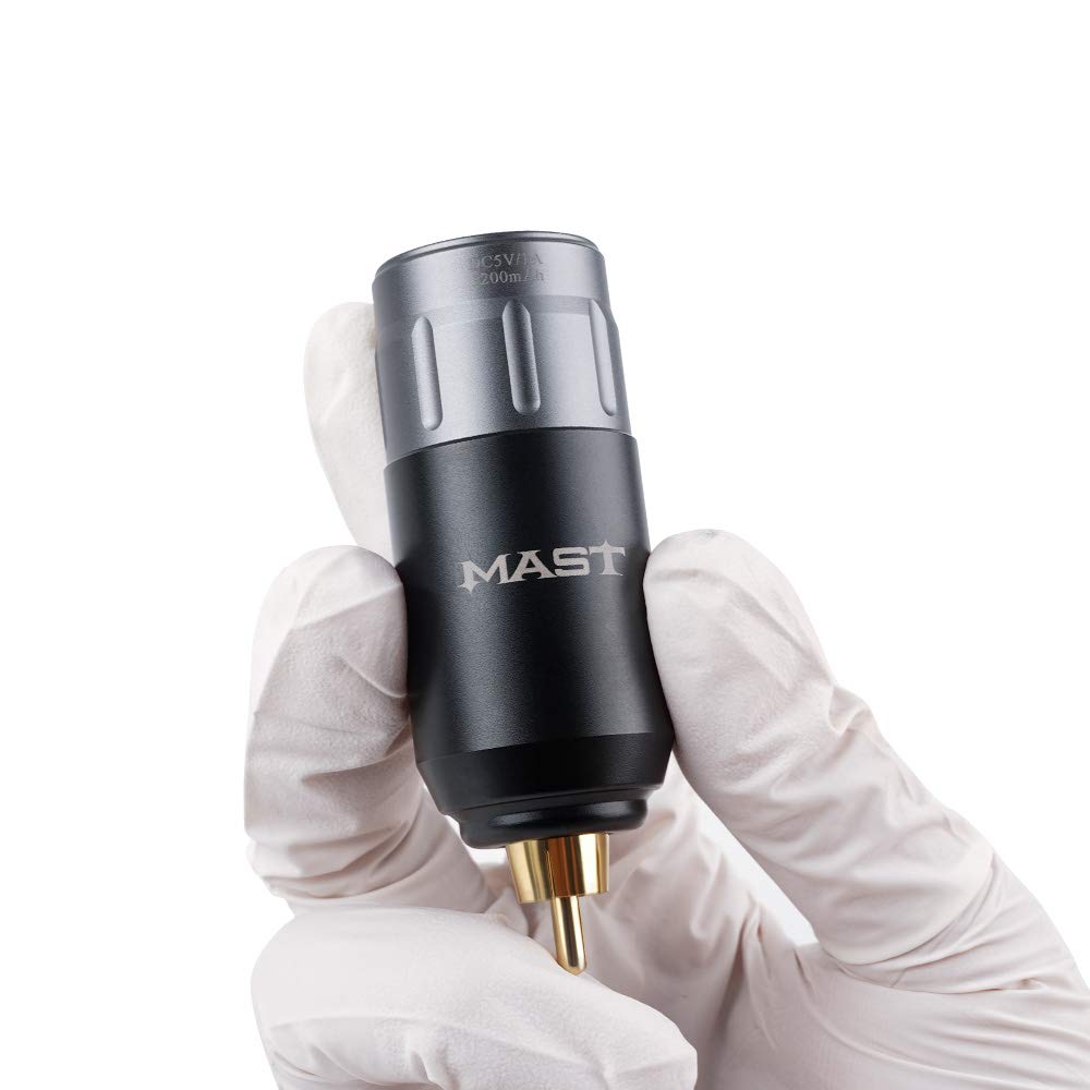 Professional Mast Tattoo Tour Pro Pen Machine Kit - Wireless Cordless Tattoo Gun with 2 Batteries & 20 Cartridges Needles - Perfect for Tattoo Artists & Scalp Microblading - Home Studio & Professional Use