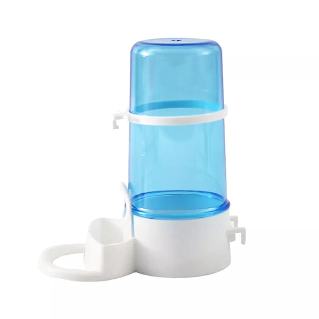 LEIGE Automatic Bird Feeder and Water Dispenser - Plastic Parrot & Cockatiel Food Bowl for Cage - Blue Pet Supplies (One Size) - Perfect for Travel, Work, or Daily Feeding Convenience