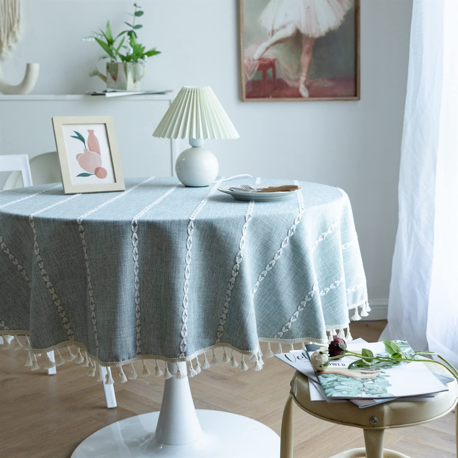 Washable Tablecloth - Dustproof & Wrinkle Resistant for Kitchen, Dining, Party
