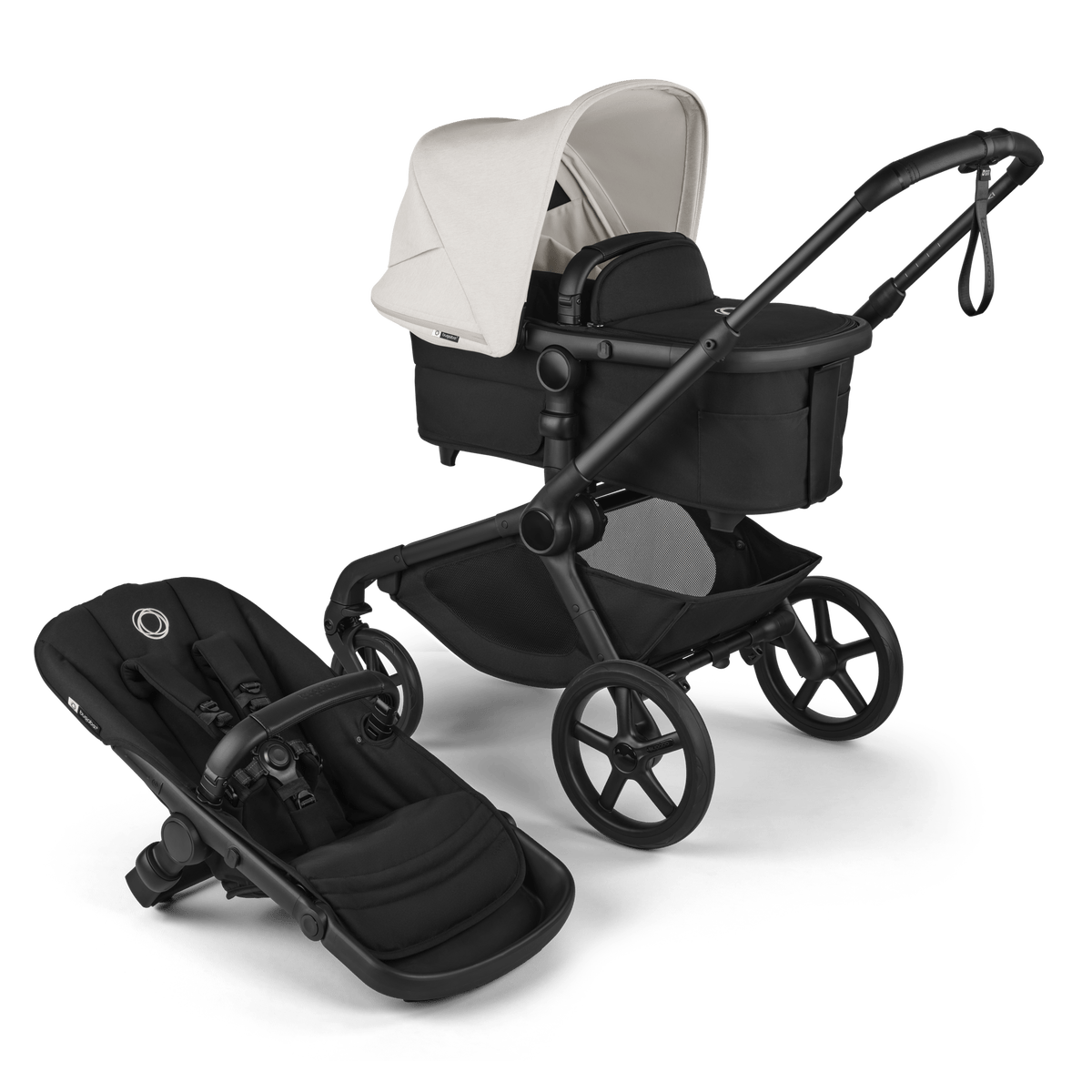 Bugaboo Kangaroo Double Stroller for Twins - Lightweight Compact Foldable Baby Jogger with Adjustable Canopy - Perfect for Travel, Shopping & Outdoor Adventures