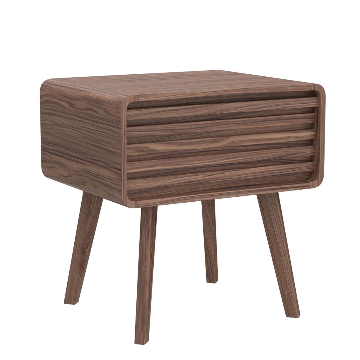 Ensley Mid Century Modern Nightstand with Drawer - Set of 2 Small Bedside Tables with Storage, End Tables for Living Room & Bedroom - Perfect for Bedside Organization & Living Room Decor