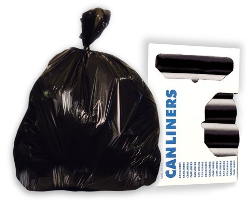 HER High-Density Coreless Roll Waste Can Liners, 40-45 Gallon, 22 Micron, 40x48 Inches, Black Trash Bags - Heavy Duty Garbage Bags for Kitchen, Office, and Outdoor Use (Z8048VKR01)