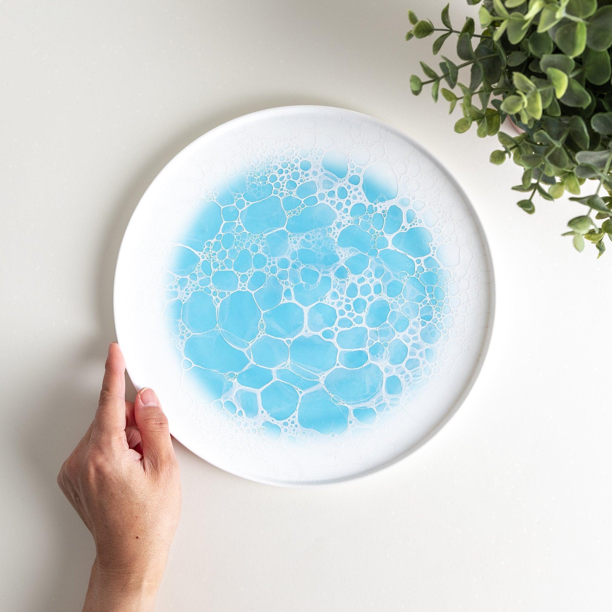 Eco-Friendly Bubble Dinner Plates - Set of 6 Unbreakable Melamine Plates for Kids & Adults - Perfect for Outdoor Picnics, Birthday Parties, and Everyday Dining
