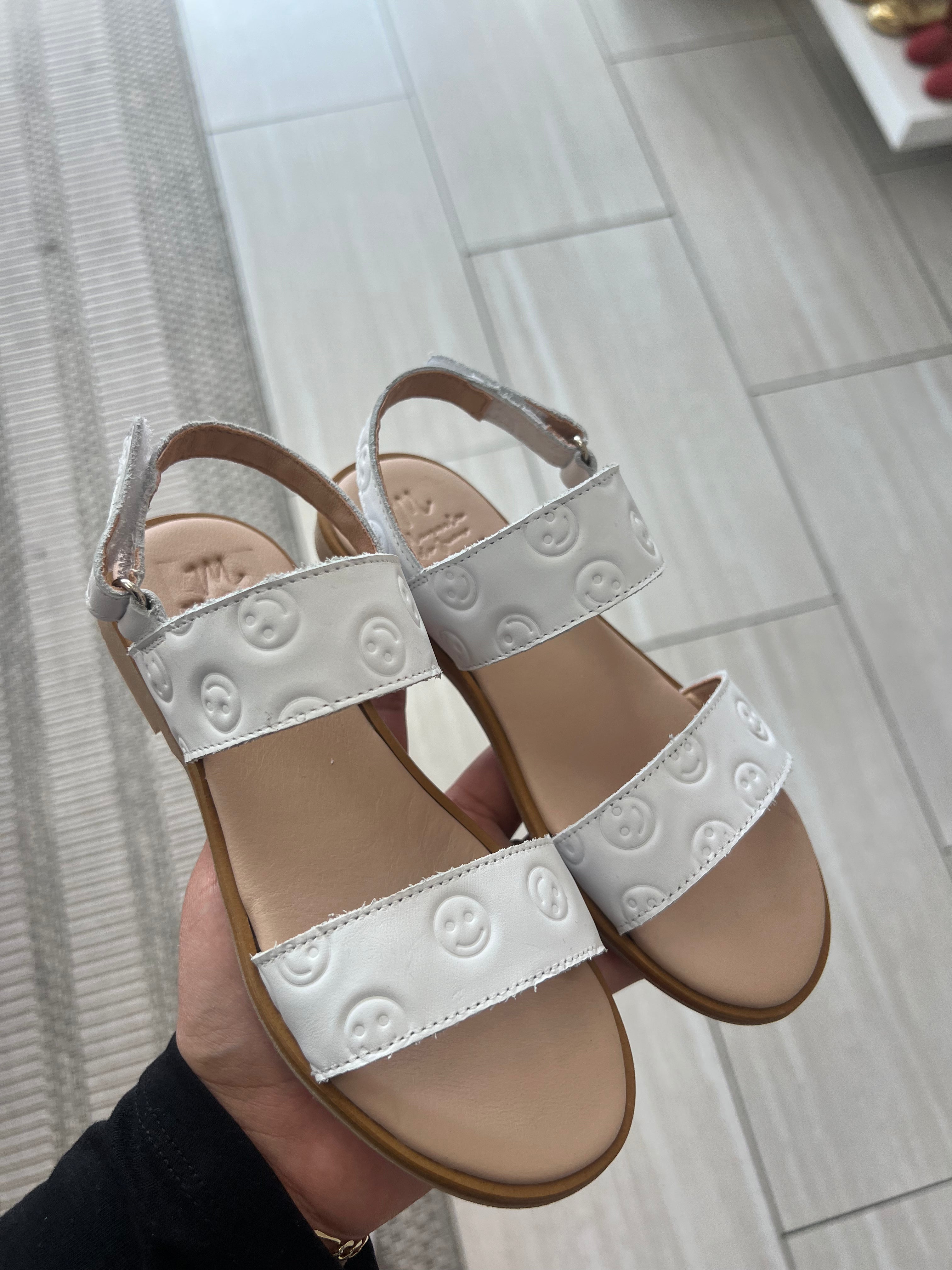 Manuela White Smiley Sandal - Comfortable Women's Casual Sandals for Summer | Perfect for Beach, Vacation & Everyday Wear