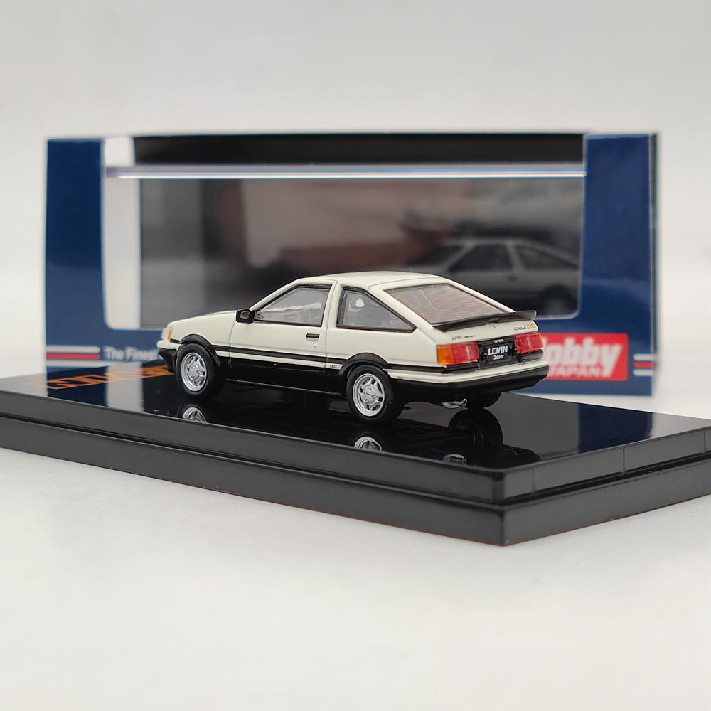1/64 Scale Hobby Japan TOYOTA COROLLA LEVIN AE86 3-Door GT APEX 1983 White Diecast Model Car - Limited Edition Collectible Toy for Adults, Perfect for Display, Gifts, and Car Enthusiast Collections (HJ641037AWK)