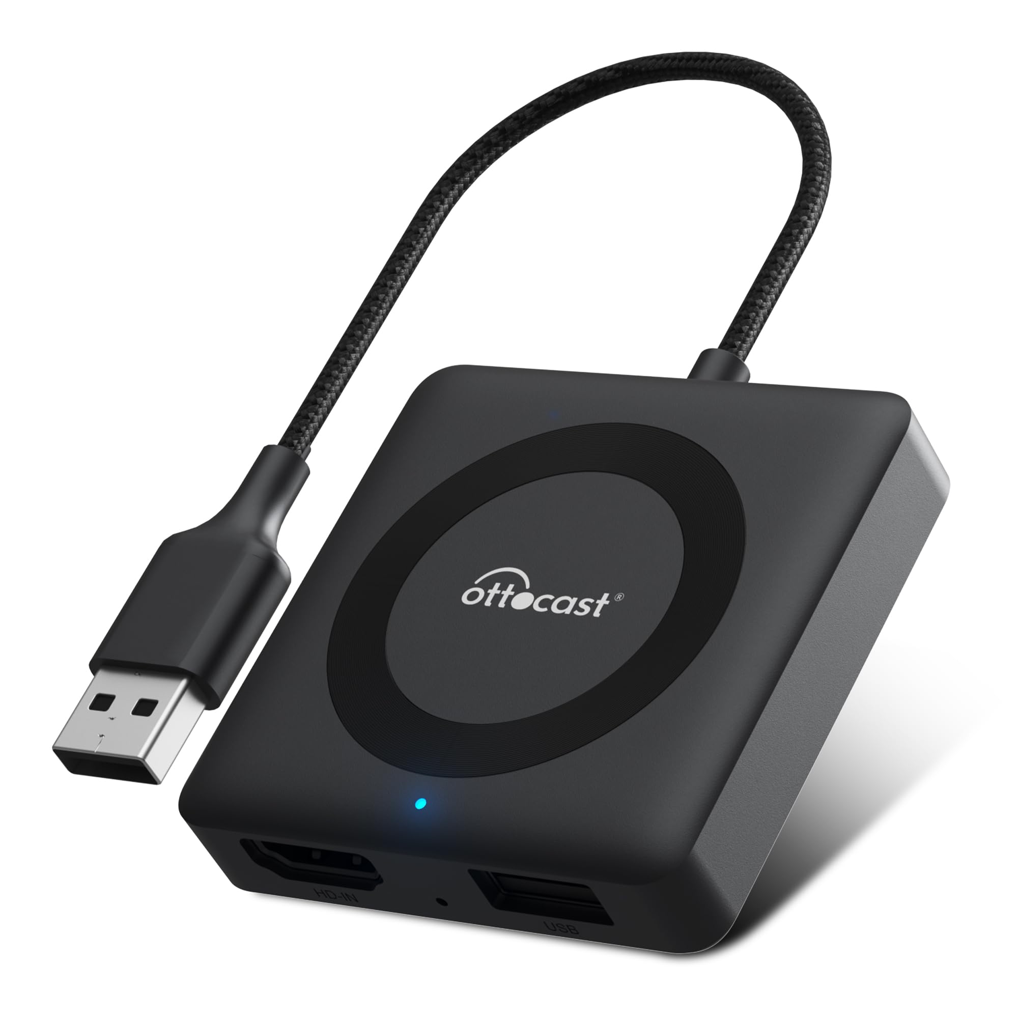 OTTOCAST Car TV Mate Pro Wireless CarPlay Adapter for Apple iPhone - Fire TV Stick Converter for Cars - Watch YouTube, Netflix, Prime Video on Car Screen - Plug & Play - Fast & Stable Streaming - Perfect for Road Trips & Commuting