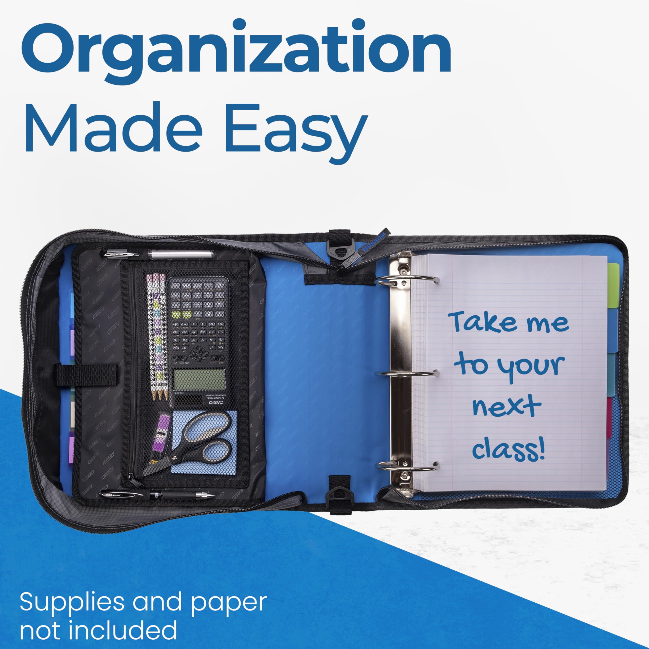 Case-it Mighty Zip Tab Zipper Binder - 3