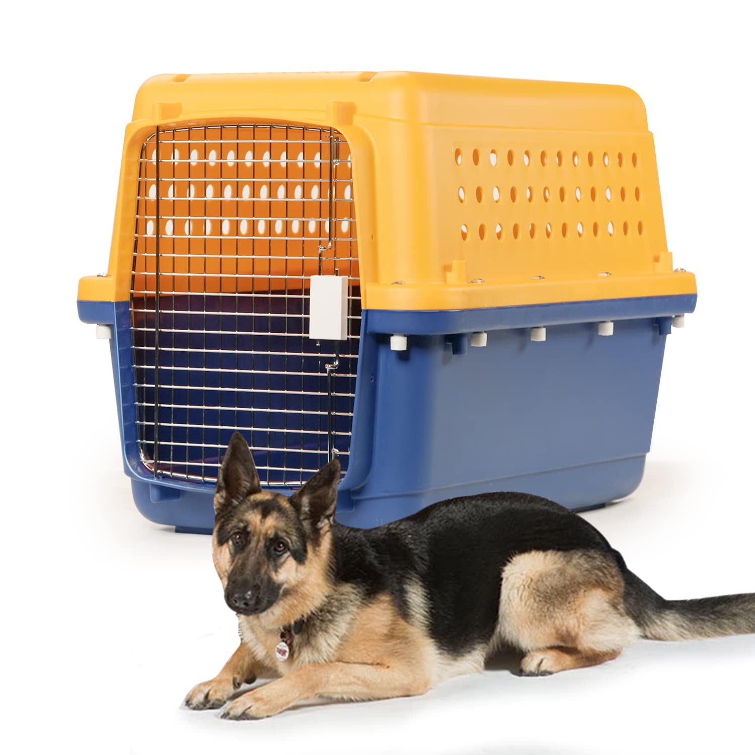 Durable Heavy Duty Pet Crate - Airline Approved Dog & Cat Kennel Carrier for Large Dogs, 7 Size Options - Perfect for Travel, Indoor & Outdoor Use, Vet Visits & Home Training