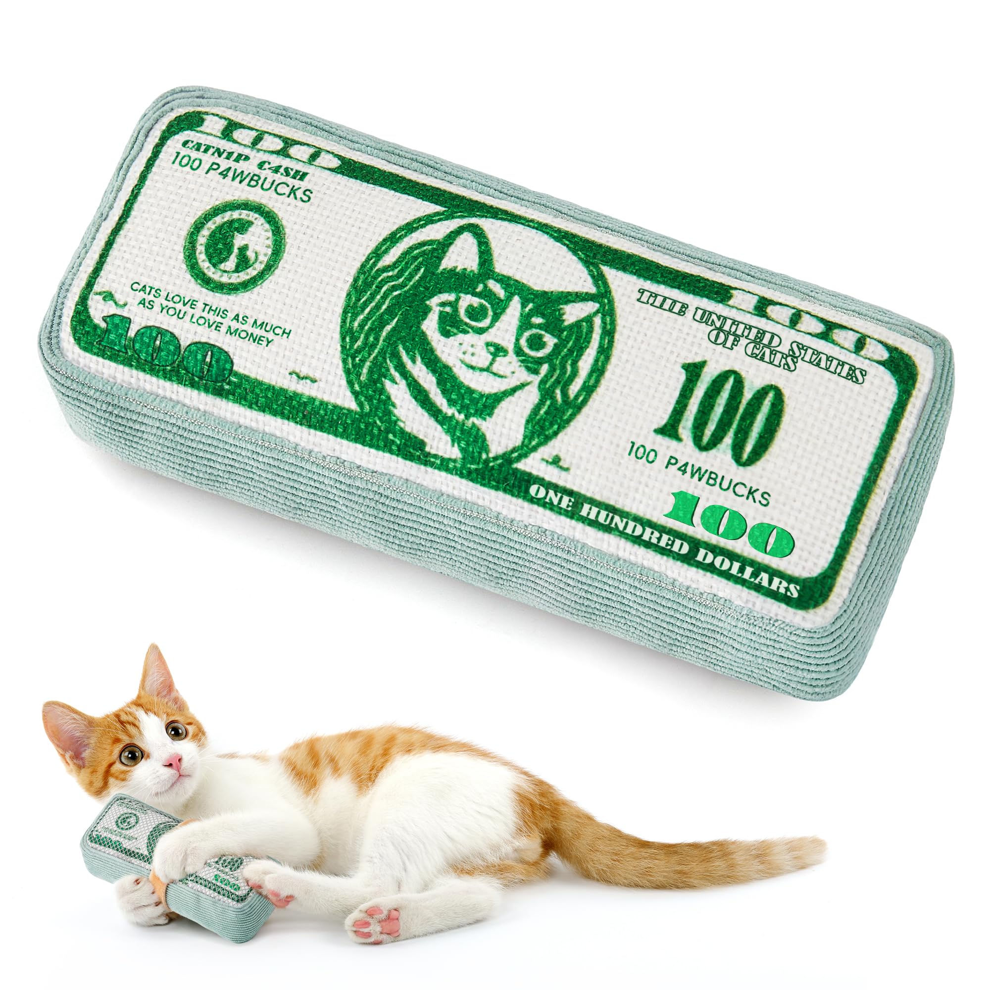 Potaroma Cat Toys with Catnip - Crinkly Sound Interactive Kicker Toy for Indoor Kittens, 6-Inch Mesh Fabric Teeth Cleaning Exercise Toy for All Cat Breeds - Perfect for Playtime & Dental Health