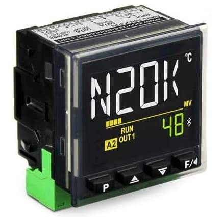 Universal 1/16 DIN USB LCD PID Temperature Controller with Bluetooth - Ramp Soak, Timer, N20K48 for Industrial Automation, Homebrewing & Laboratory Use