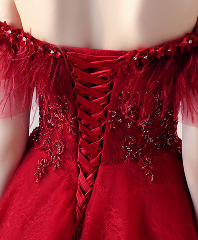 Elegant Burgundy Tulle Lace Short Prom Dress for Homecoming - Perfect for Parties, Dances & Special Occasions