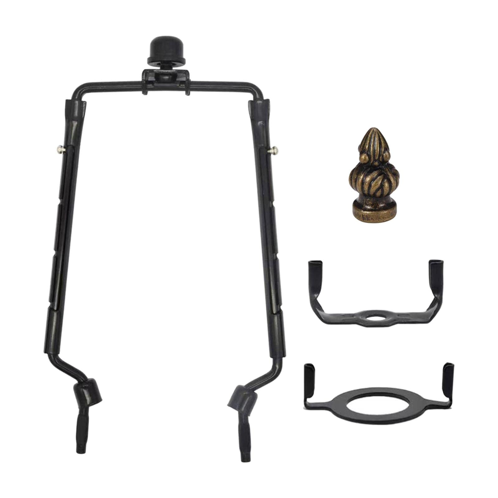 Bothyi Lamp Harp Shade Holder - Black Metal Lampshade Bracket for Floor & Table Lamps - Lighting Fitting Accessory for Living Room, Bedroom, Office Decor